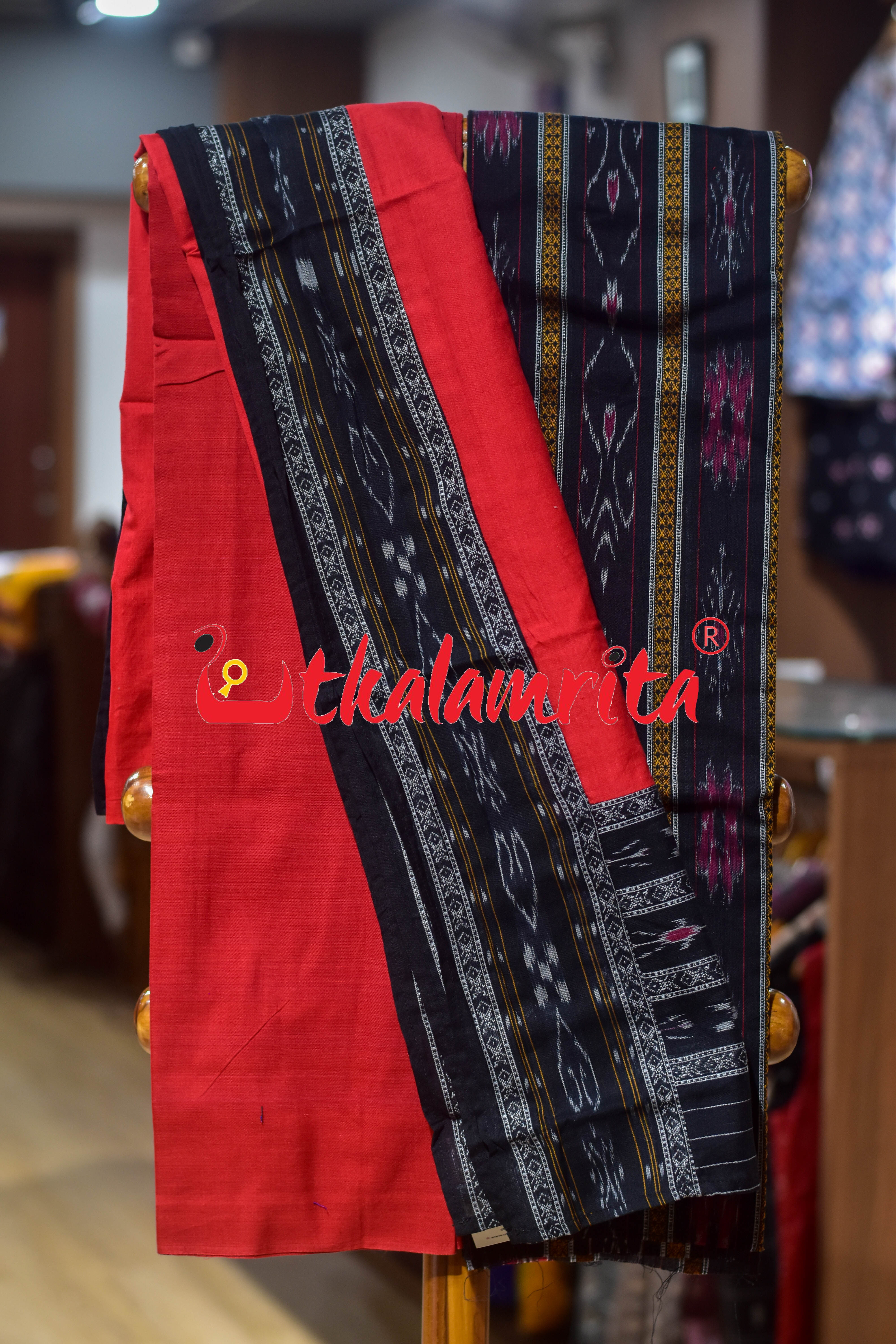 Black Red Flower Body Cotton Dress Set