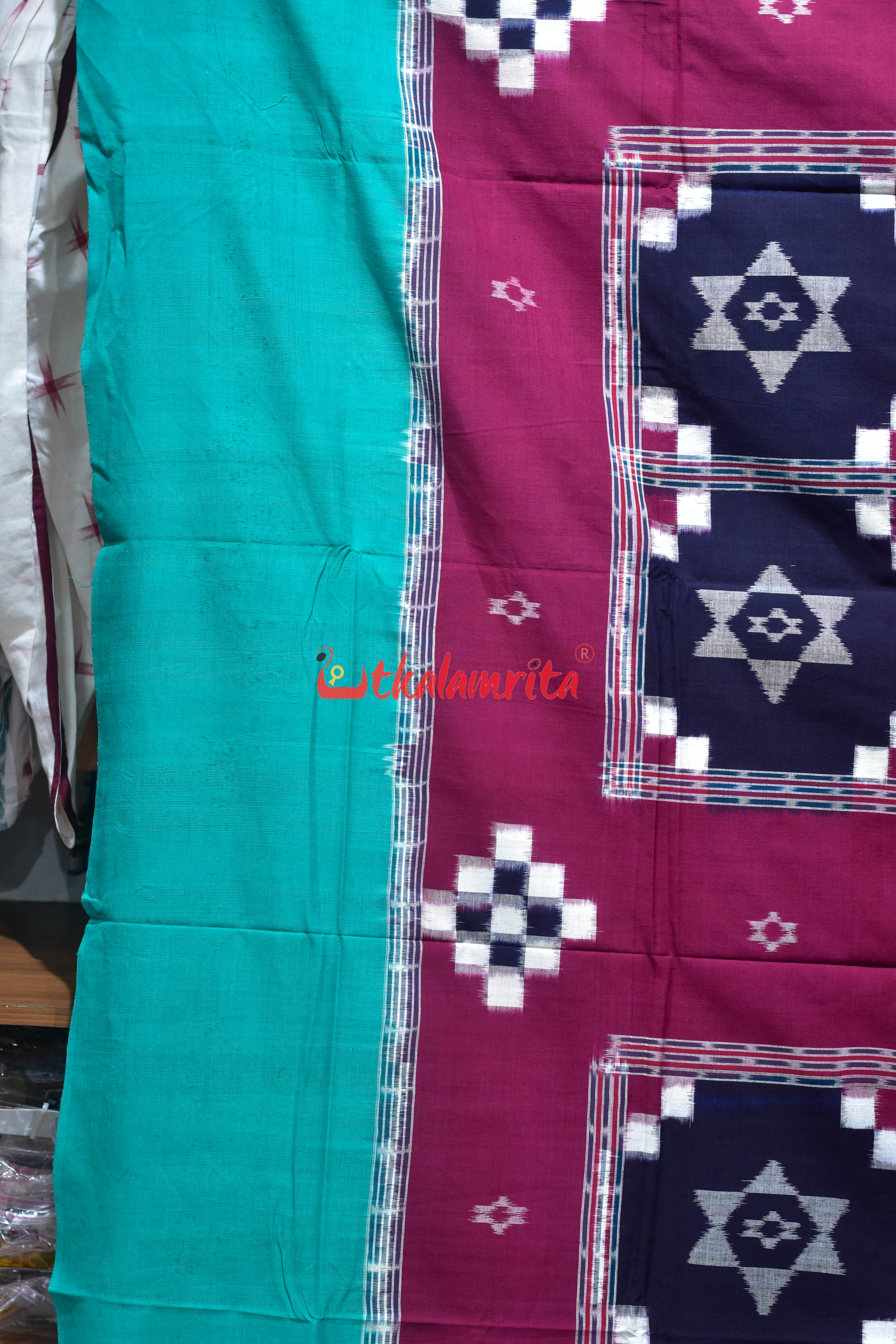 Black Maroon Tara Pasapali (Double Bedsheet)