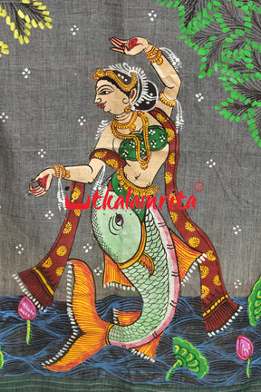 Mermaid Pattachitra (Dupatta)