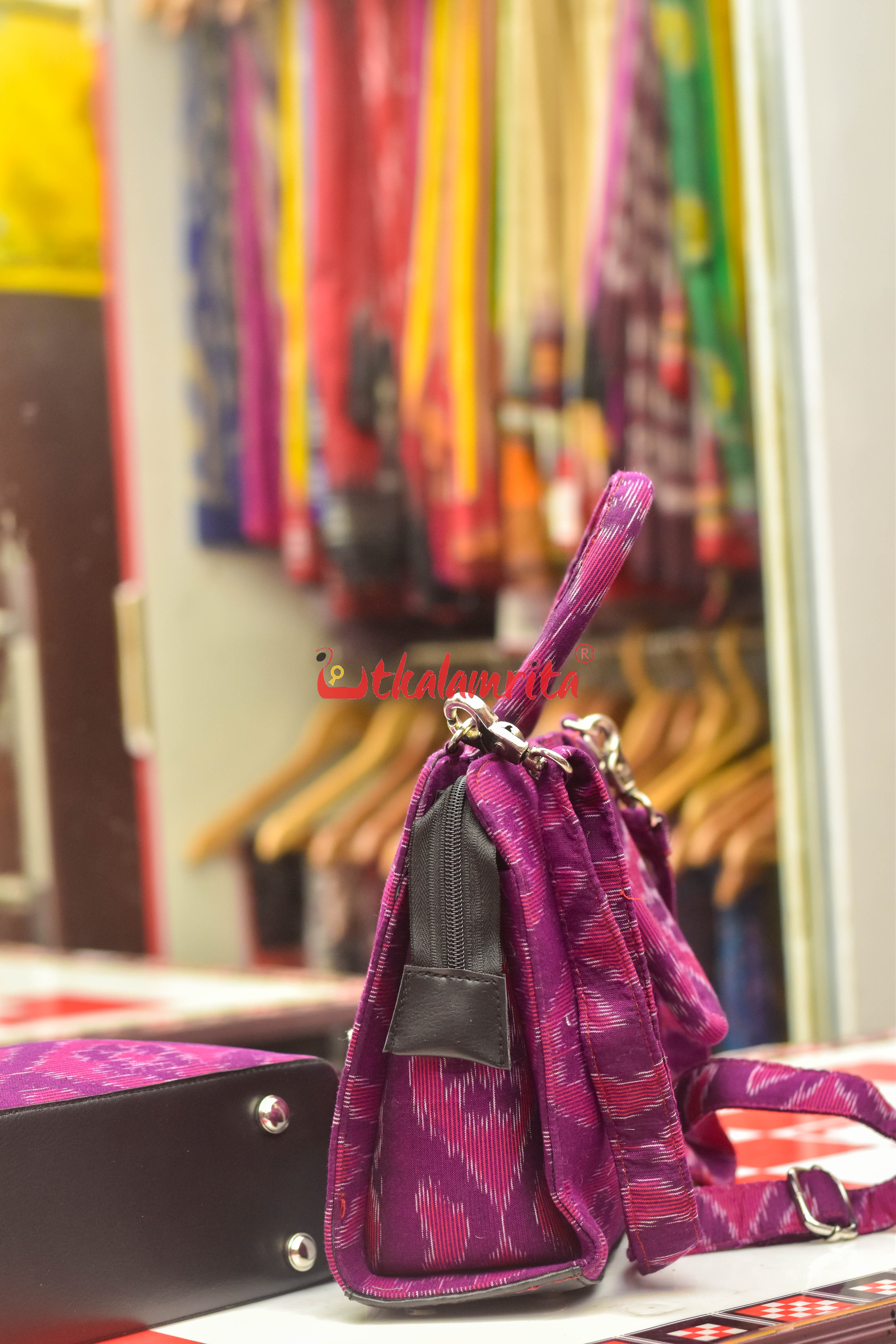 Magenta Flower Bandha Tote Bag