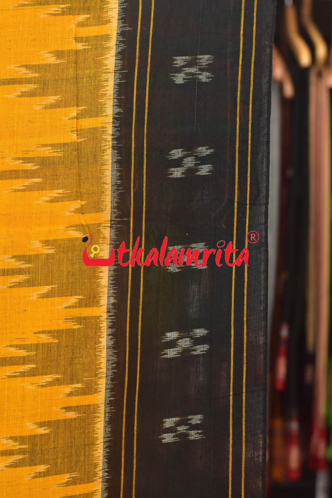 Yellow Border Pasapali (Dupatta)