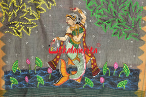 Mermaid Pattachitra (Dupatta)