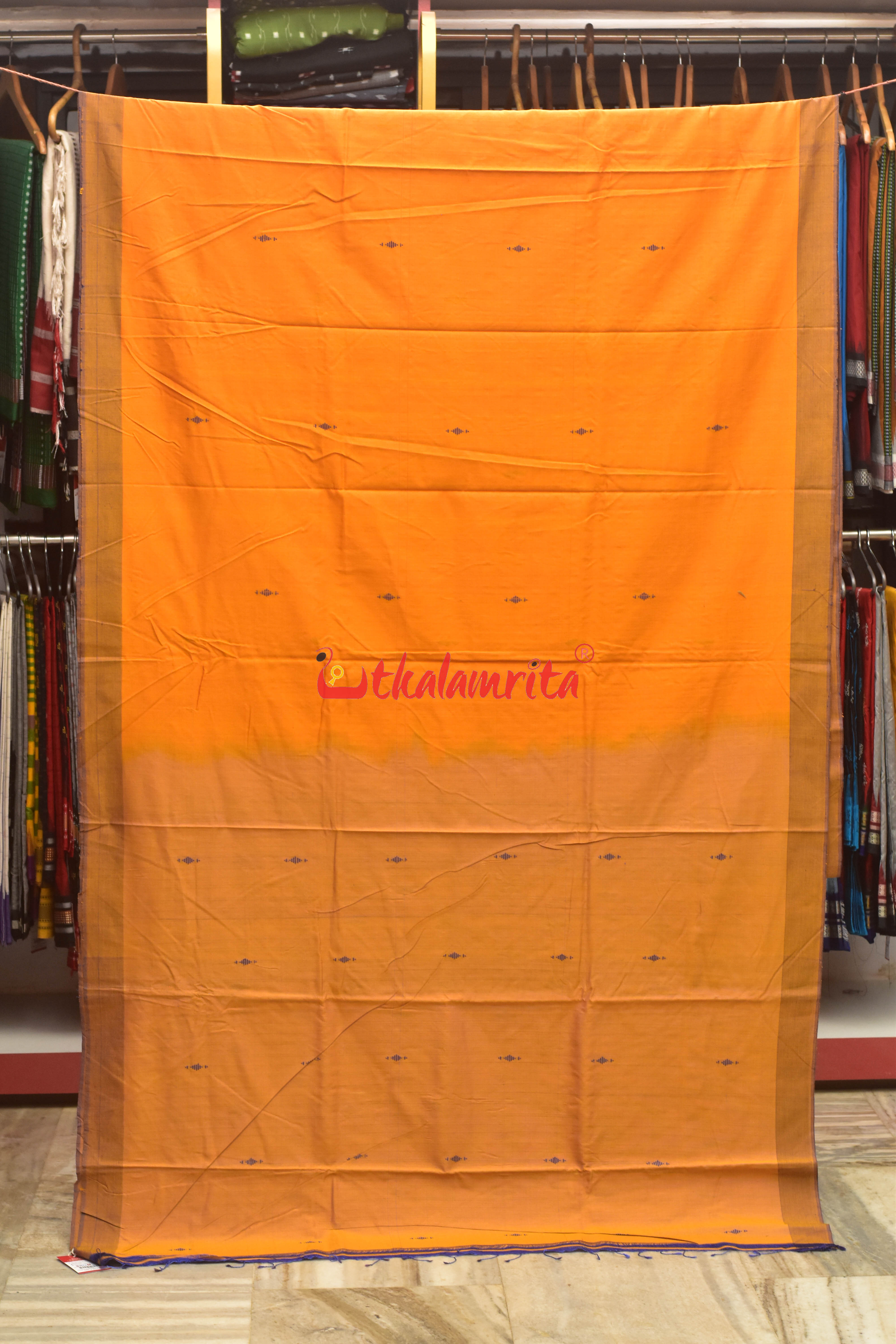 Orange Eri Phoda Anchal Tussar Saree