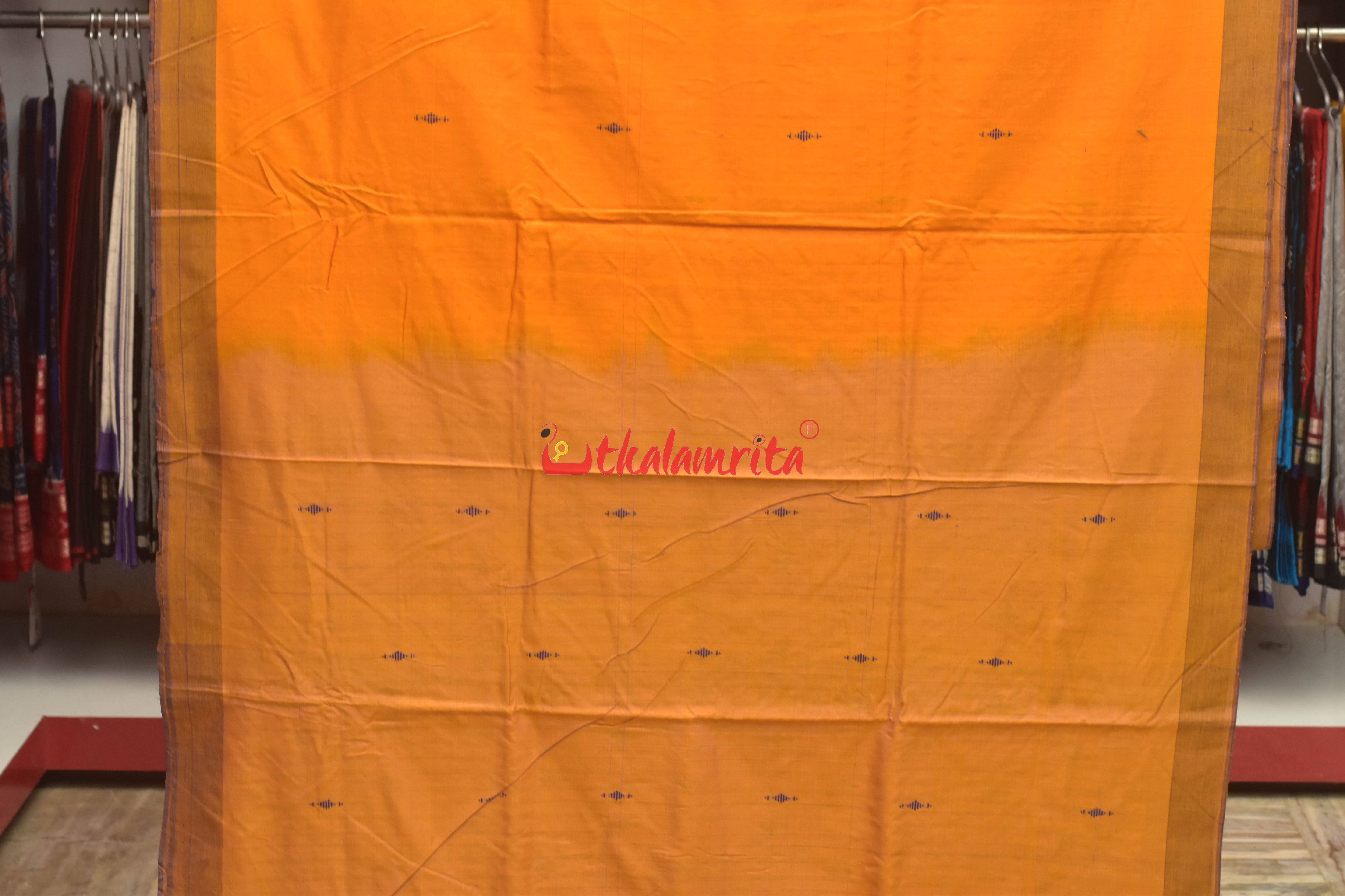 Orange Eri Phoda Anchal Tussar Saree