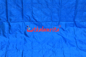 Blue Flowers and Kuthi Sambalpuri Silk Saree