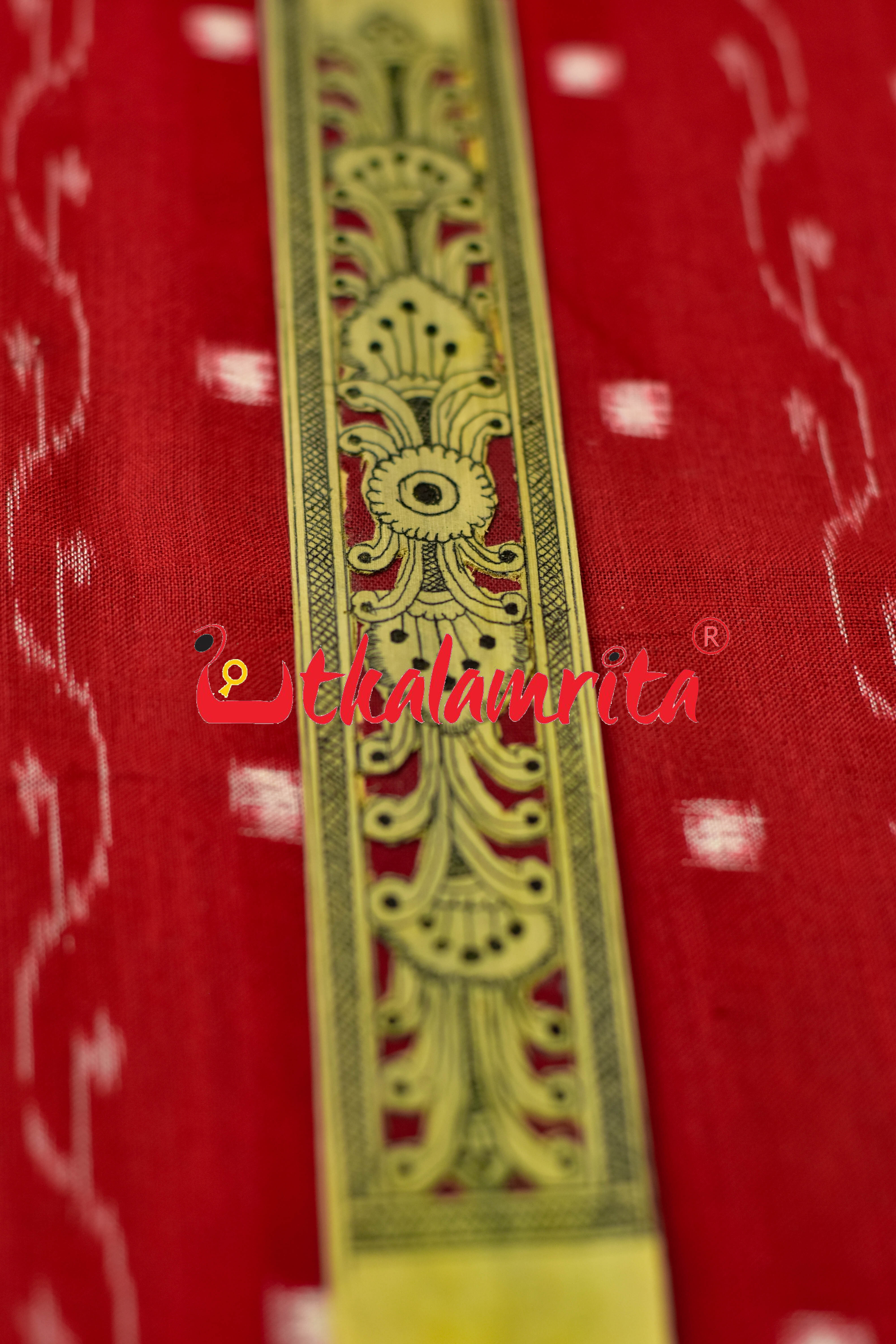 Maroon Middle 3D Flower (Talapatra Bookmark)