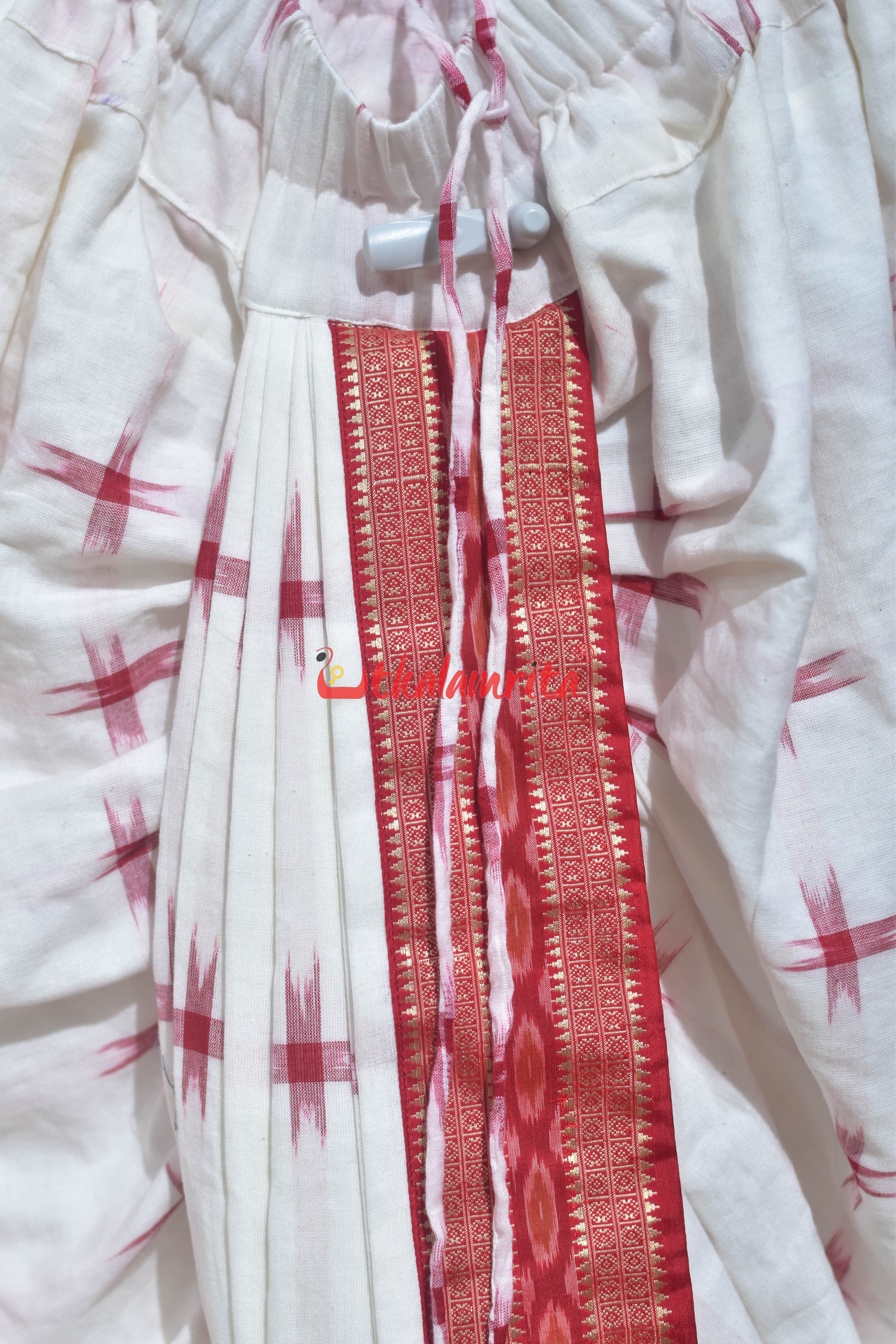 White with Red Star (Men's Dhoti Pant)