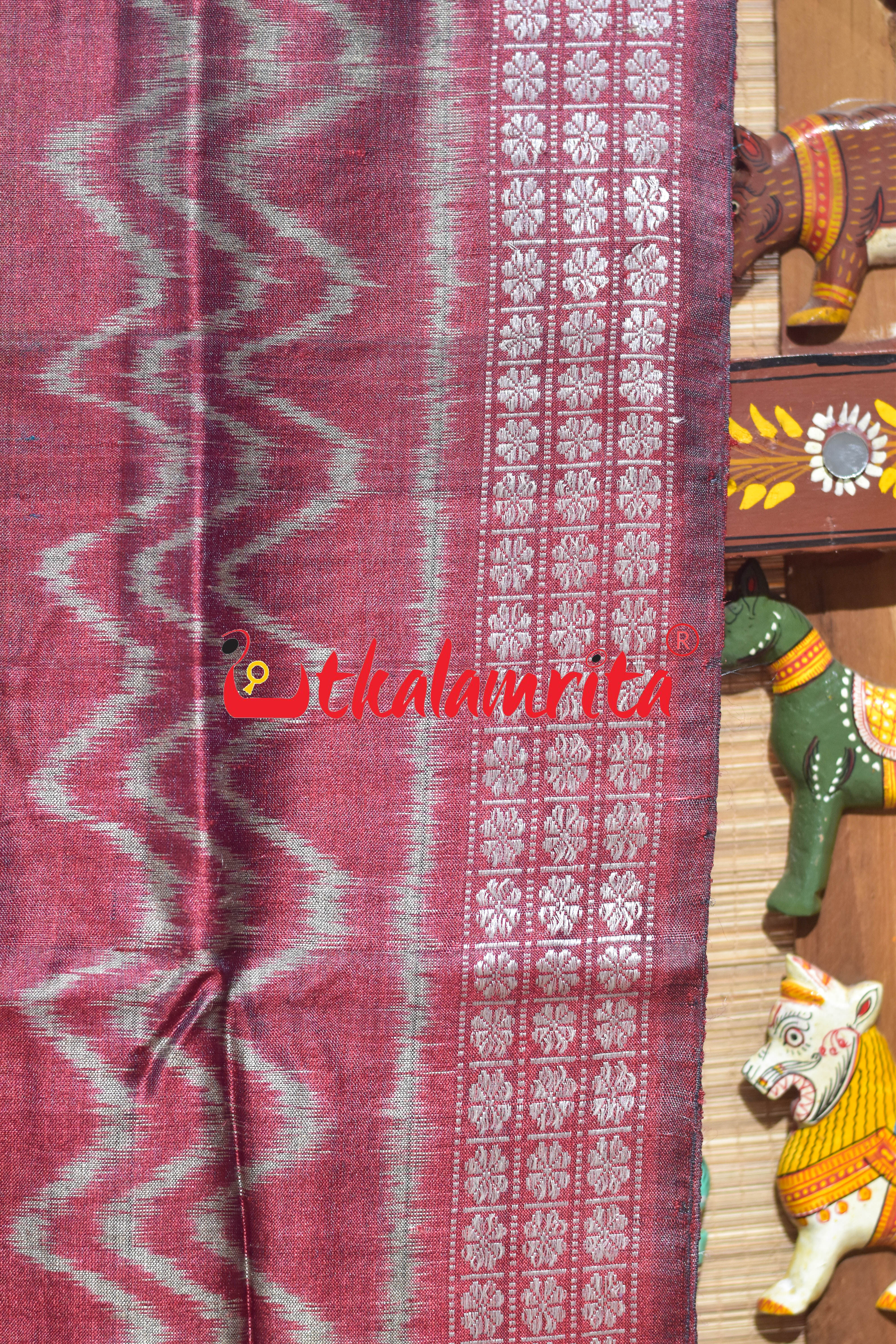 German Blue Chandrika Gopalpur Tussar Silk Saree