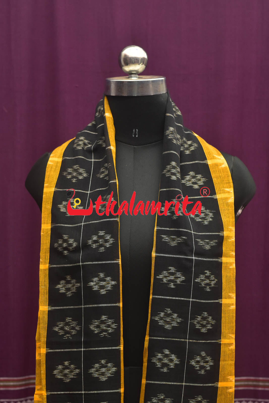 Yellow Border Pasapali (Dupatta)