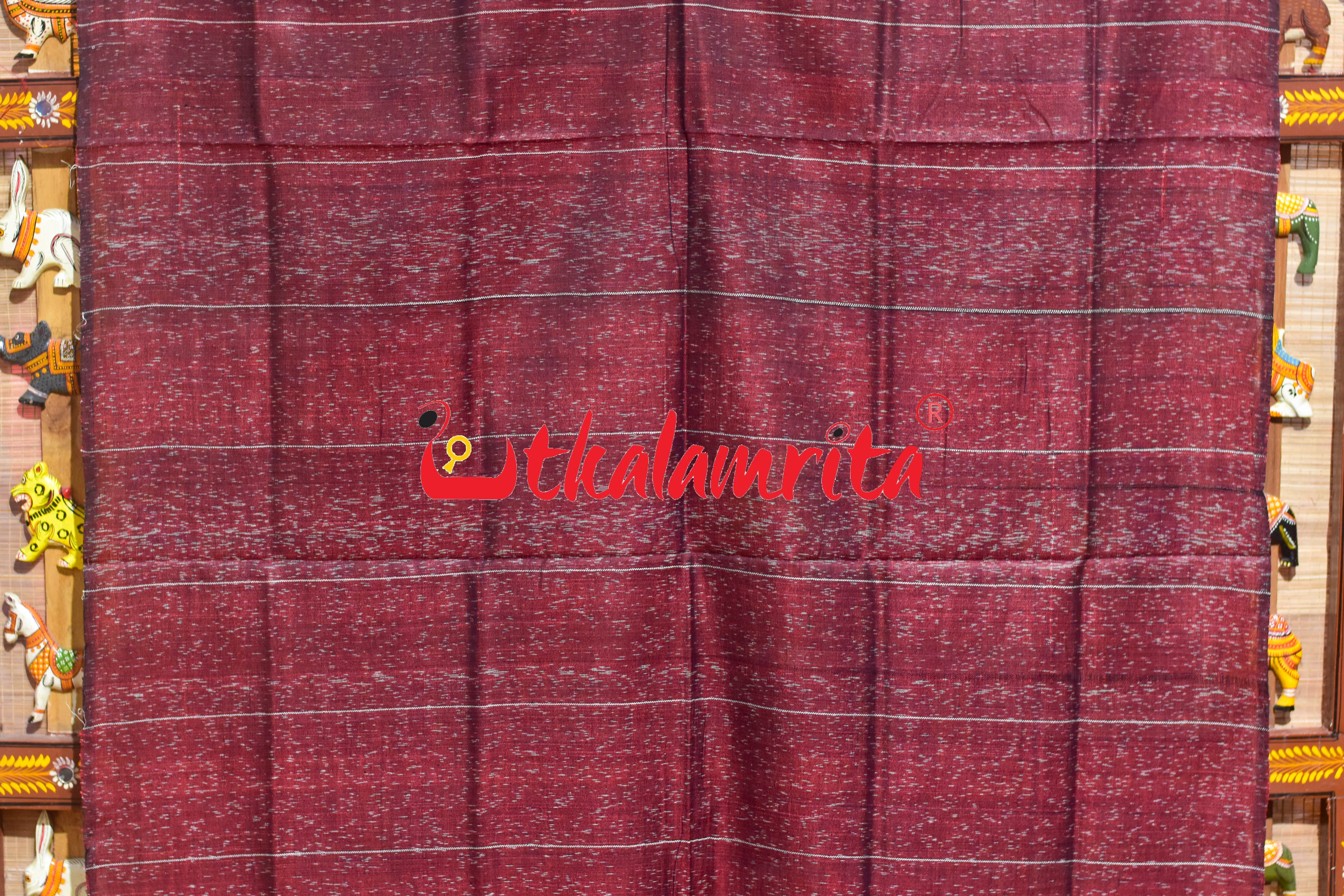Black Maroon Jhara Black Tribals (Dupatta)