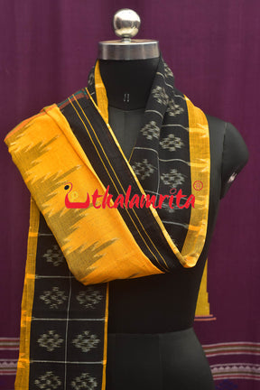 Yellow Border Pasapali (Dupatta)