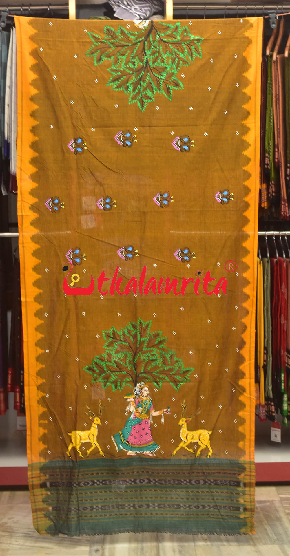 Shakuntala & Deer Pattachitra (Dupatta)