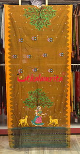 Shakuntala & Deer Pattachitra (Dupatta)