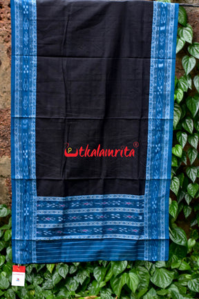 Blue Black Pasapali Long Flower Bandha Dress Set