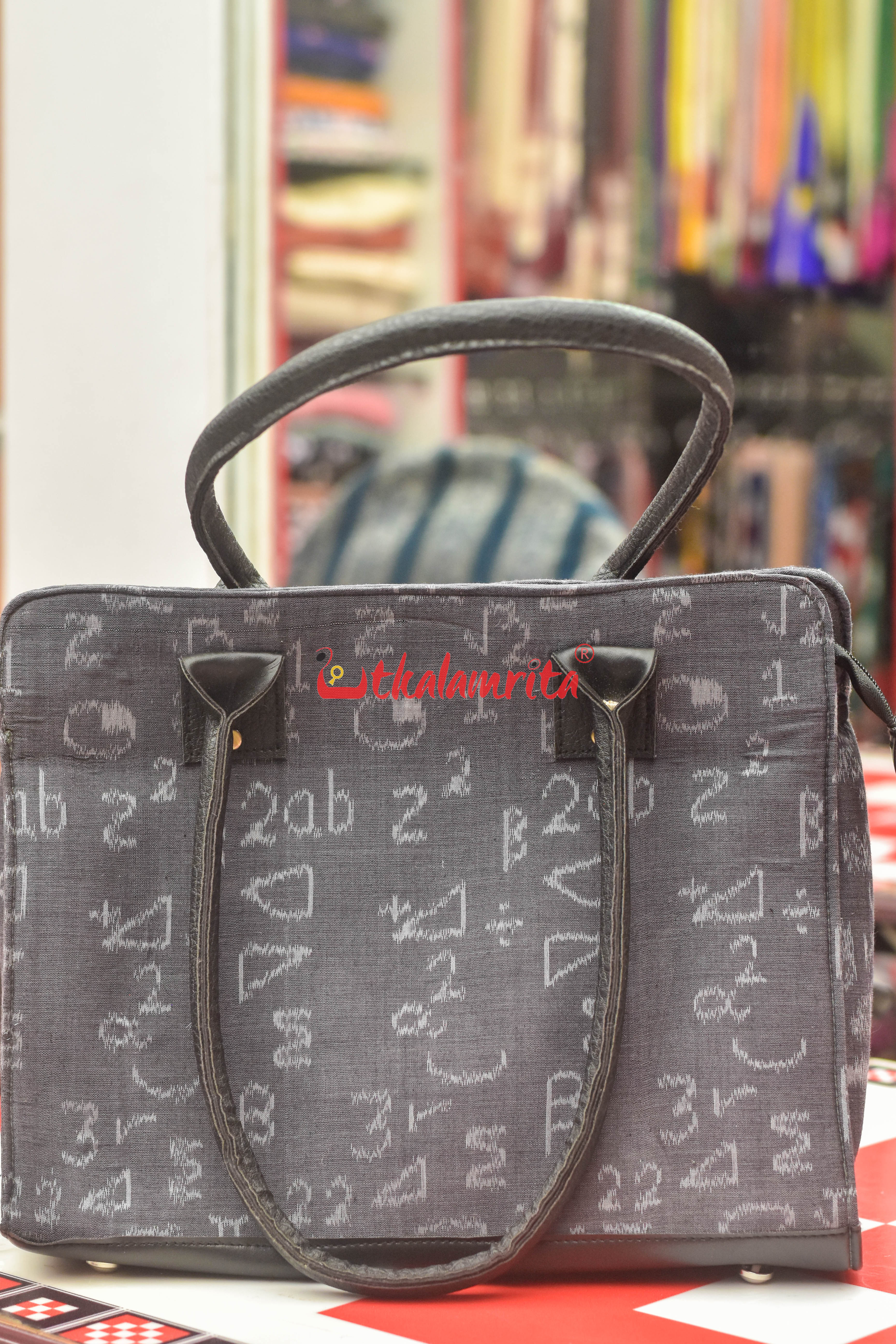Grey Shri Ganeet Mathematics Vanity Bag