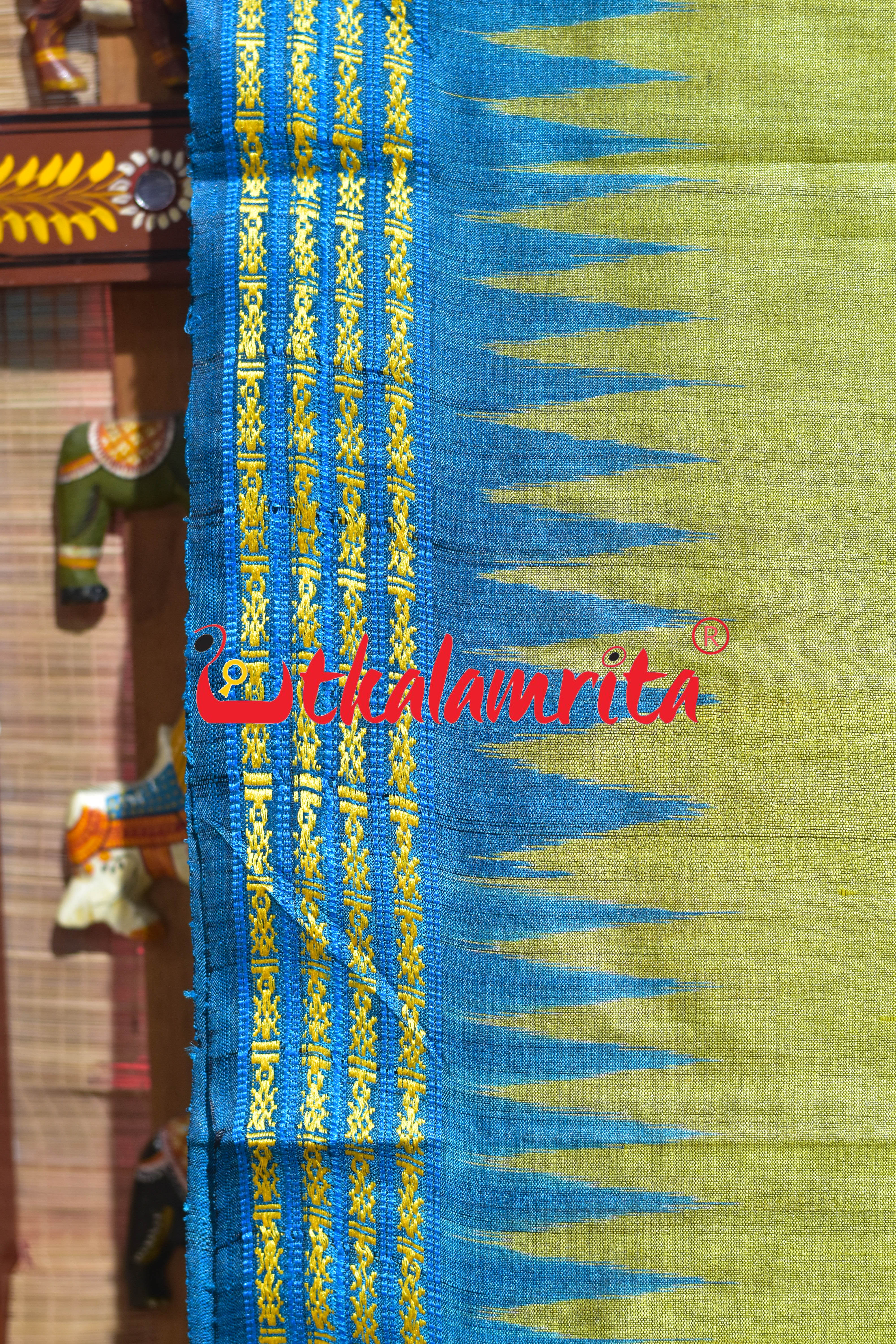 Lemon Yellow Ganjam Bomkai Inspired Gopalpur Tussar Saree