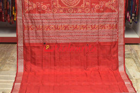 Mini Aswini White Sambalpuri Silk Saree