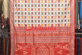 Mini Aswini White Sambalpuri Silk Saree