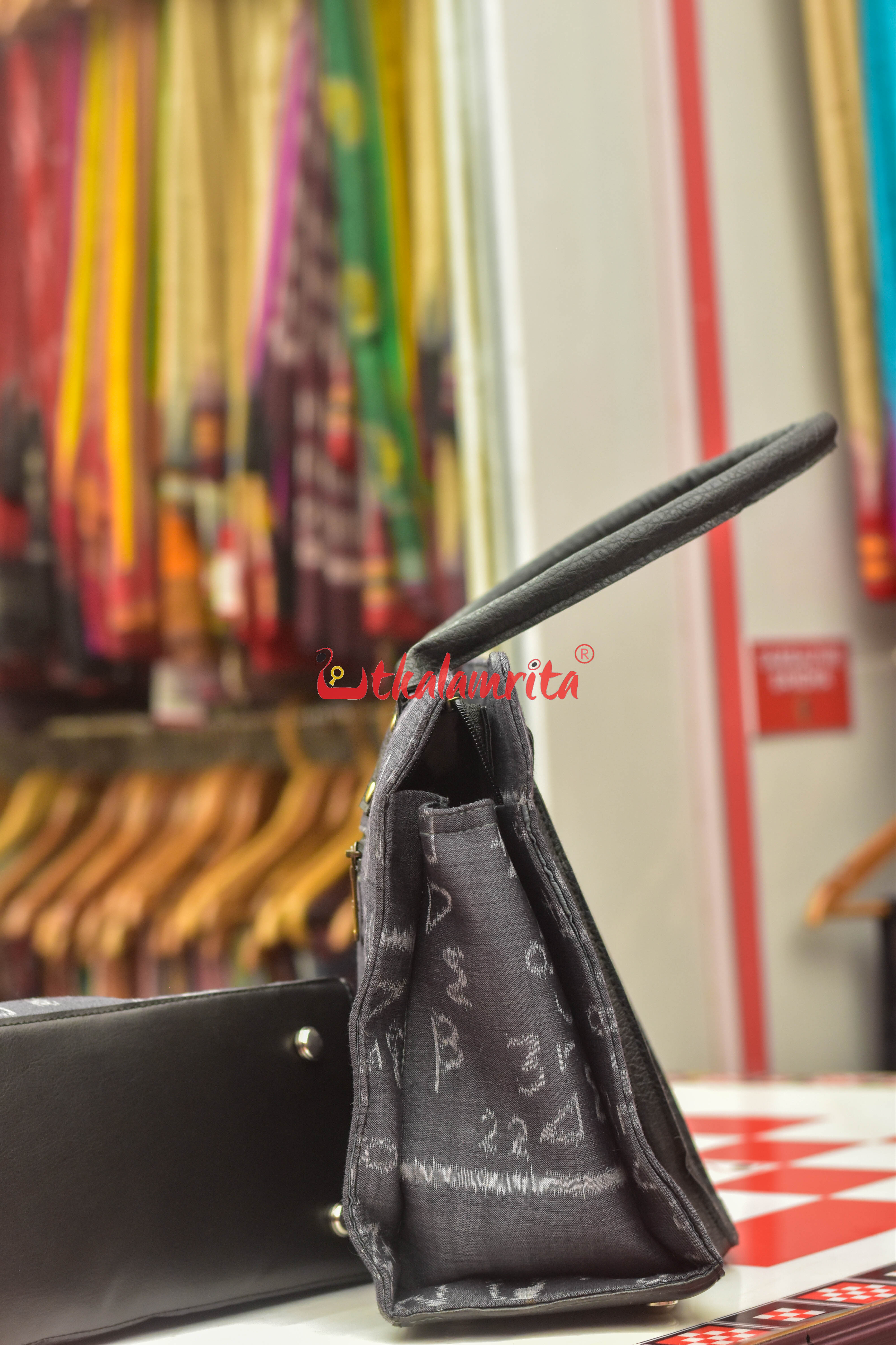 Grey Shri Ganeet Mathematics Vanity Bag