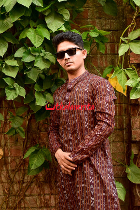 Maroon Ikat  (Full Kurta)