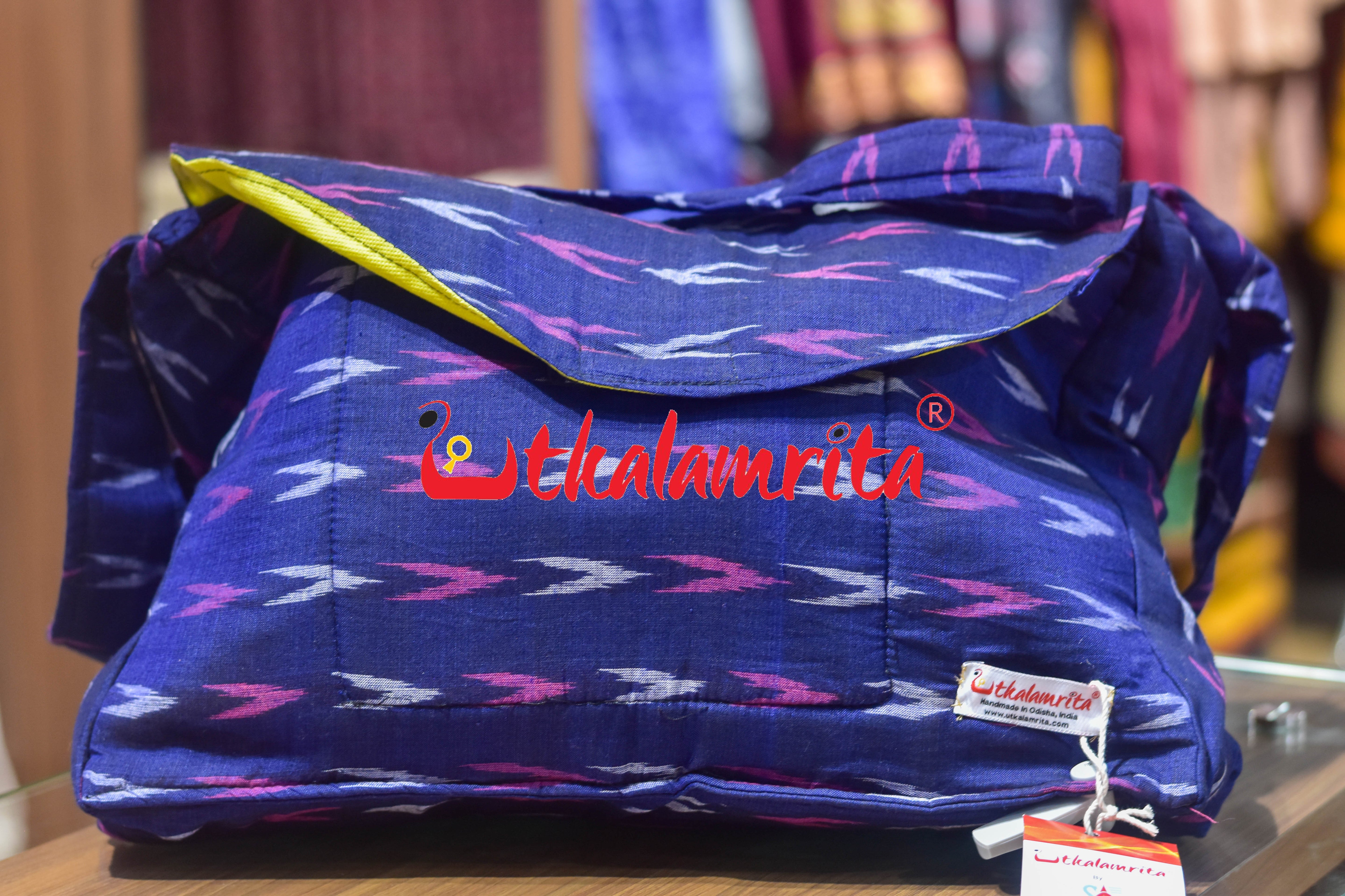 Blue Pink Dhanpatri Laptop Bag