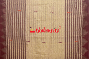 Stripes Maroon Tussar Kotpad Saree