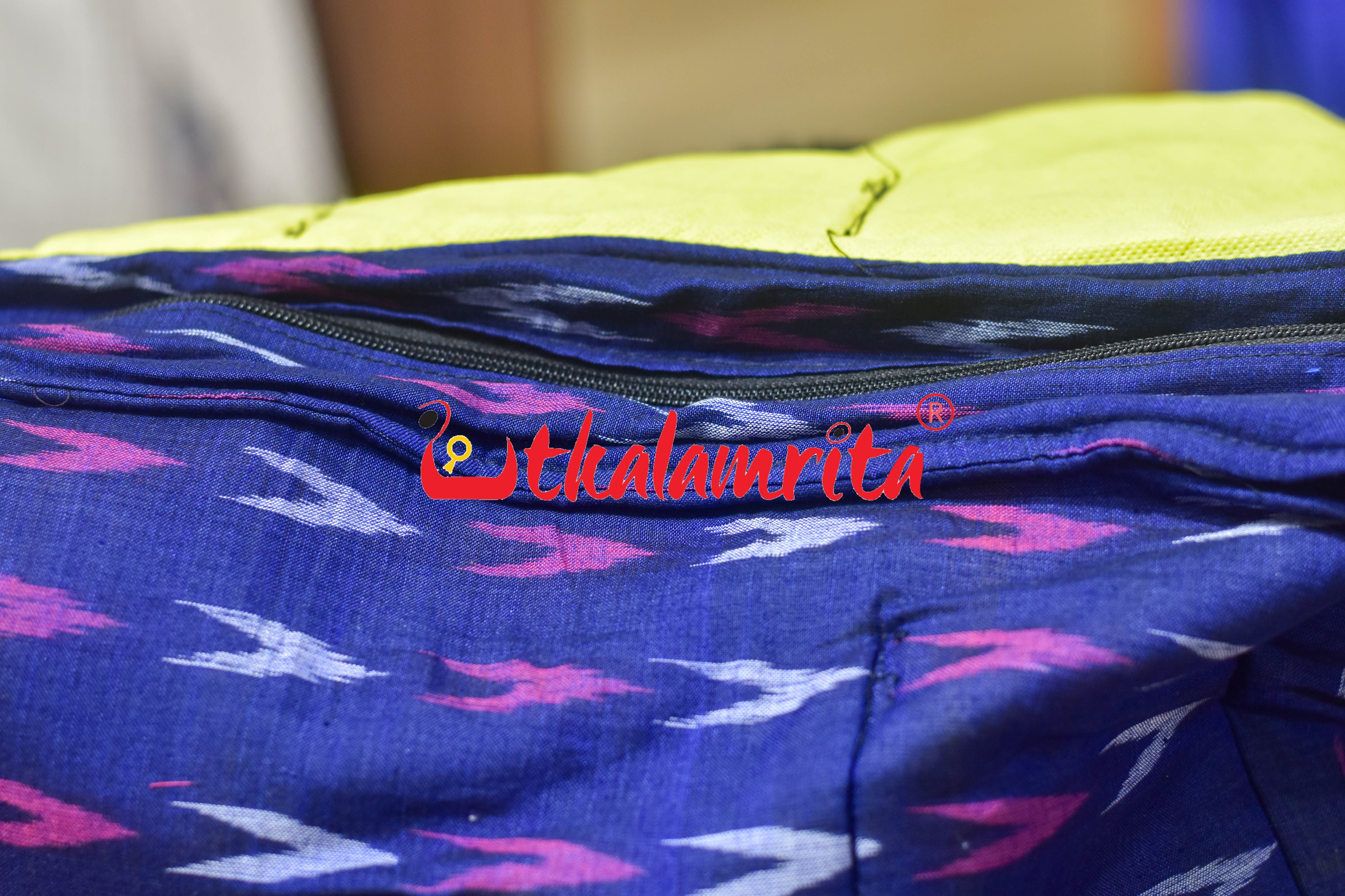 Blue Pink Dhanpatri Laptop Bag