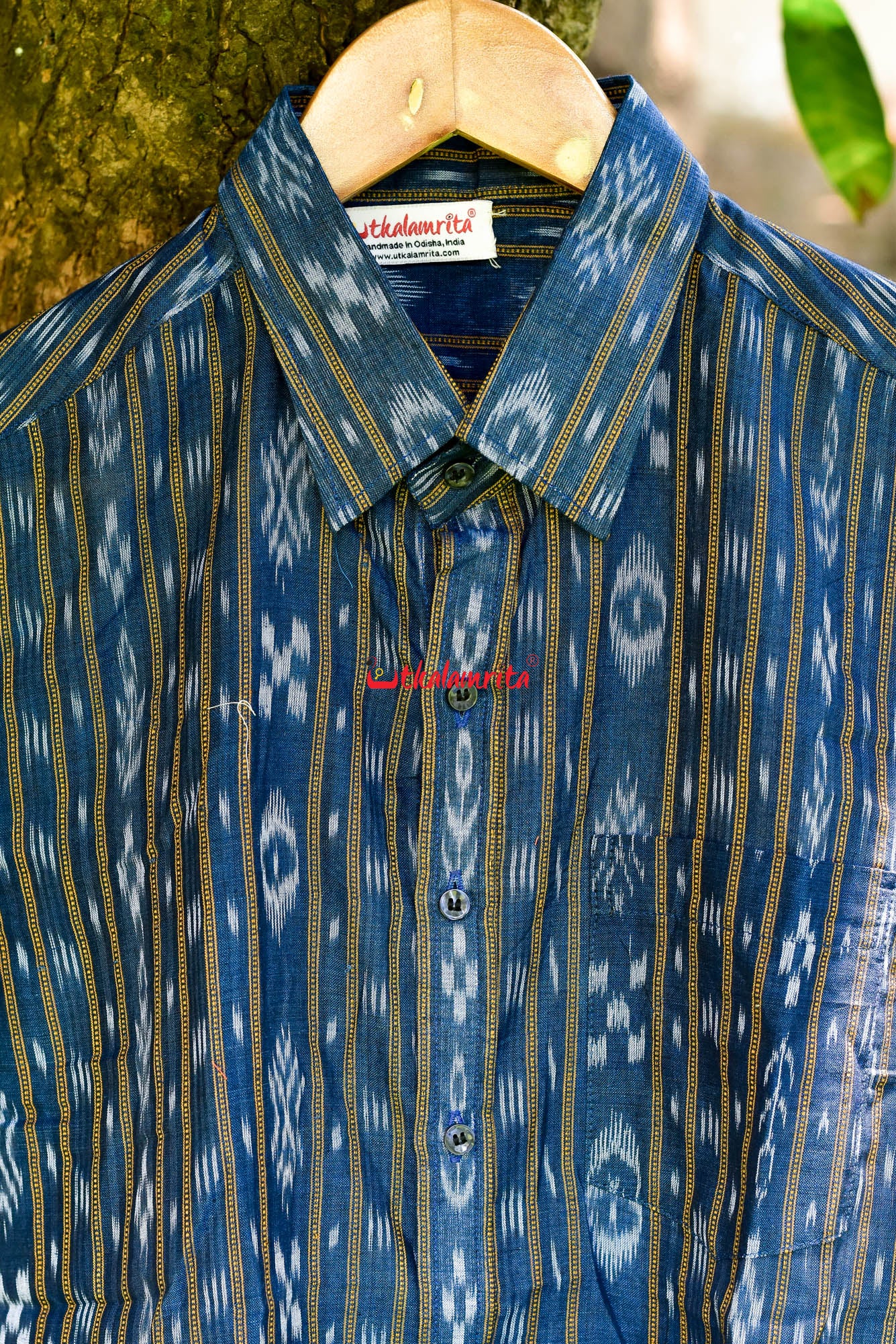 Blue Ikat (Half Shirt)
