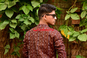 Maroon Ikat  (Full Kurta)