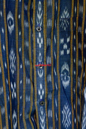 Blue Ikat (Half Shirt)
