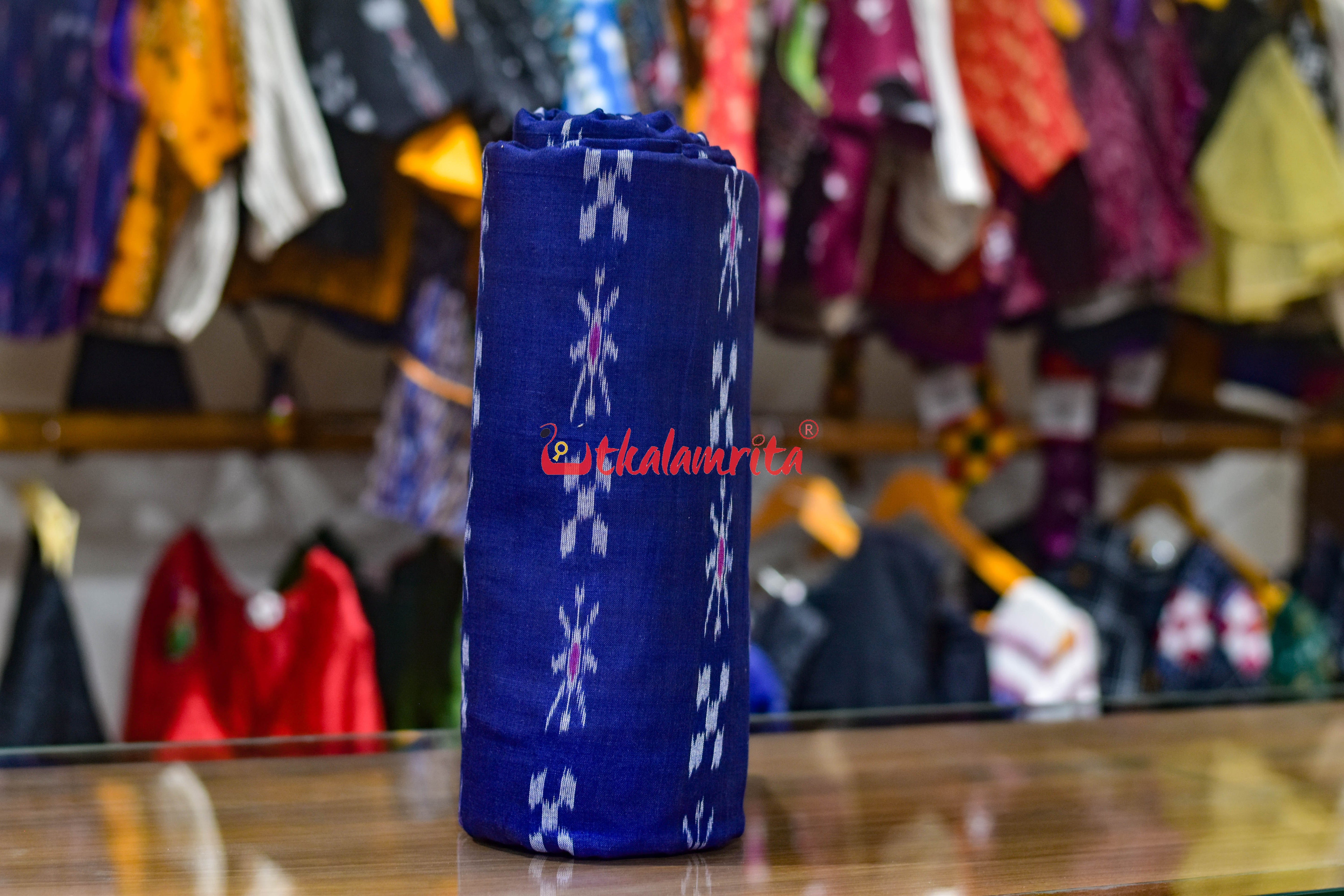 Blue Simple Pasapali and Flower (Fabric)