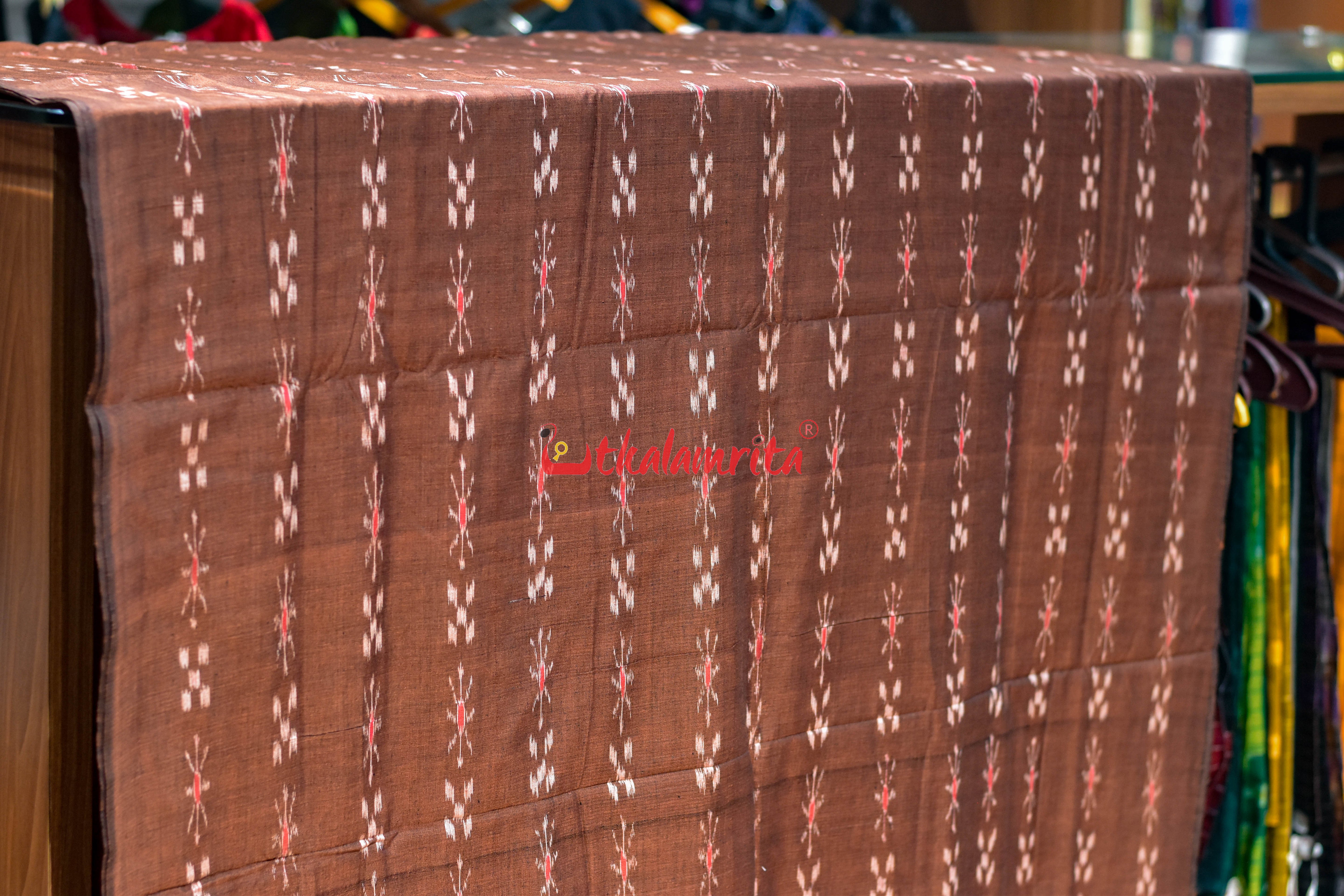 Chocolat Brown Simple Pasapali and Flower (Fabric)