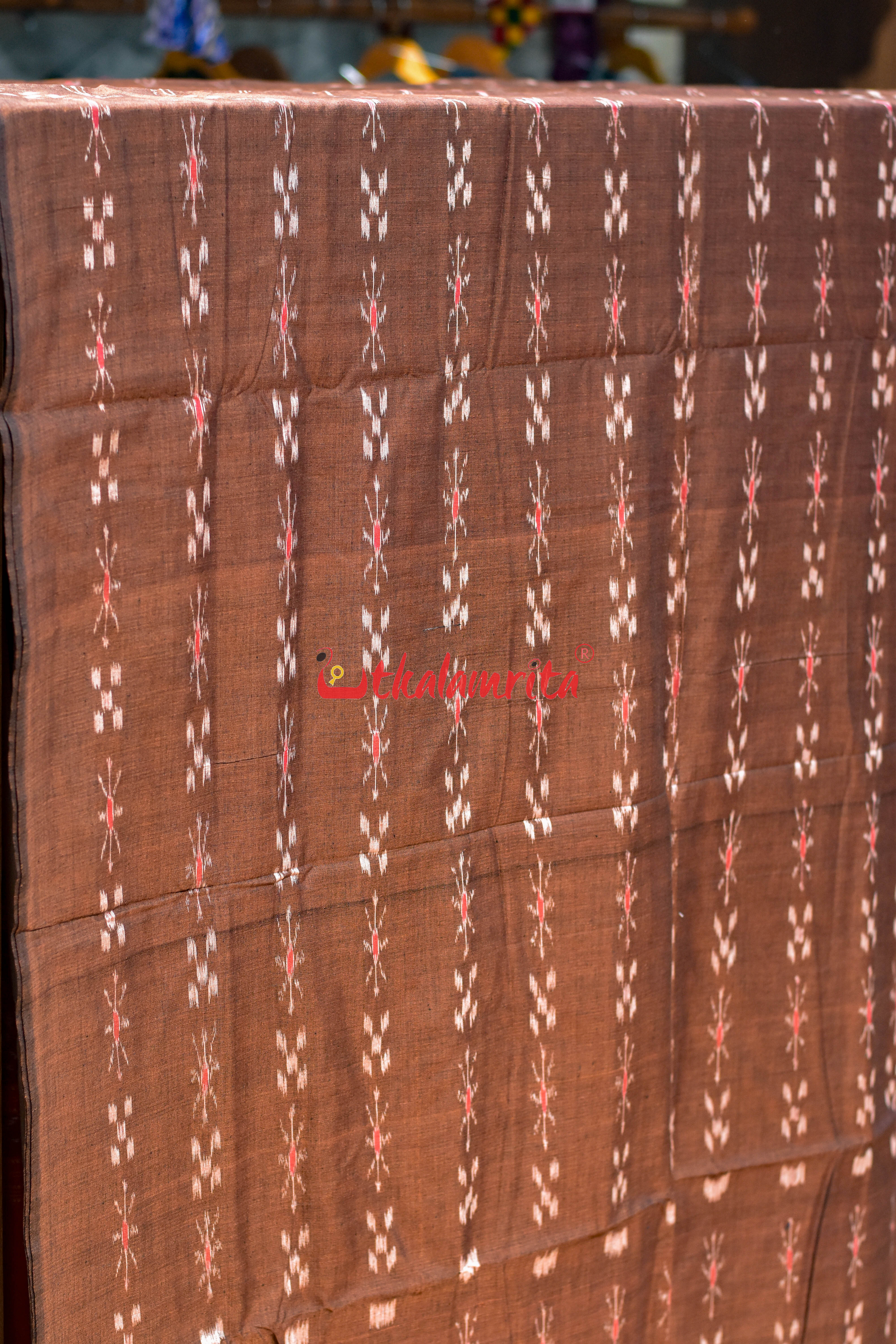 Chocolat Brown Simple Pasapali and Flower (Fabric)