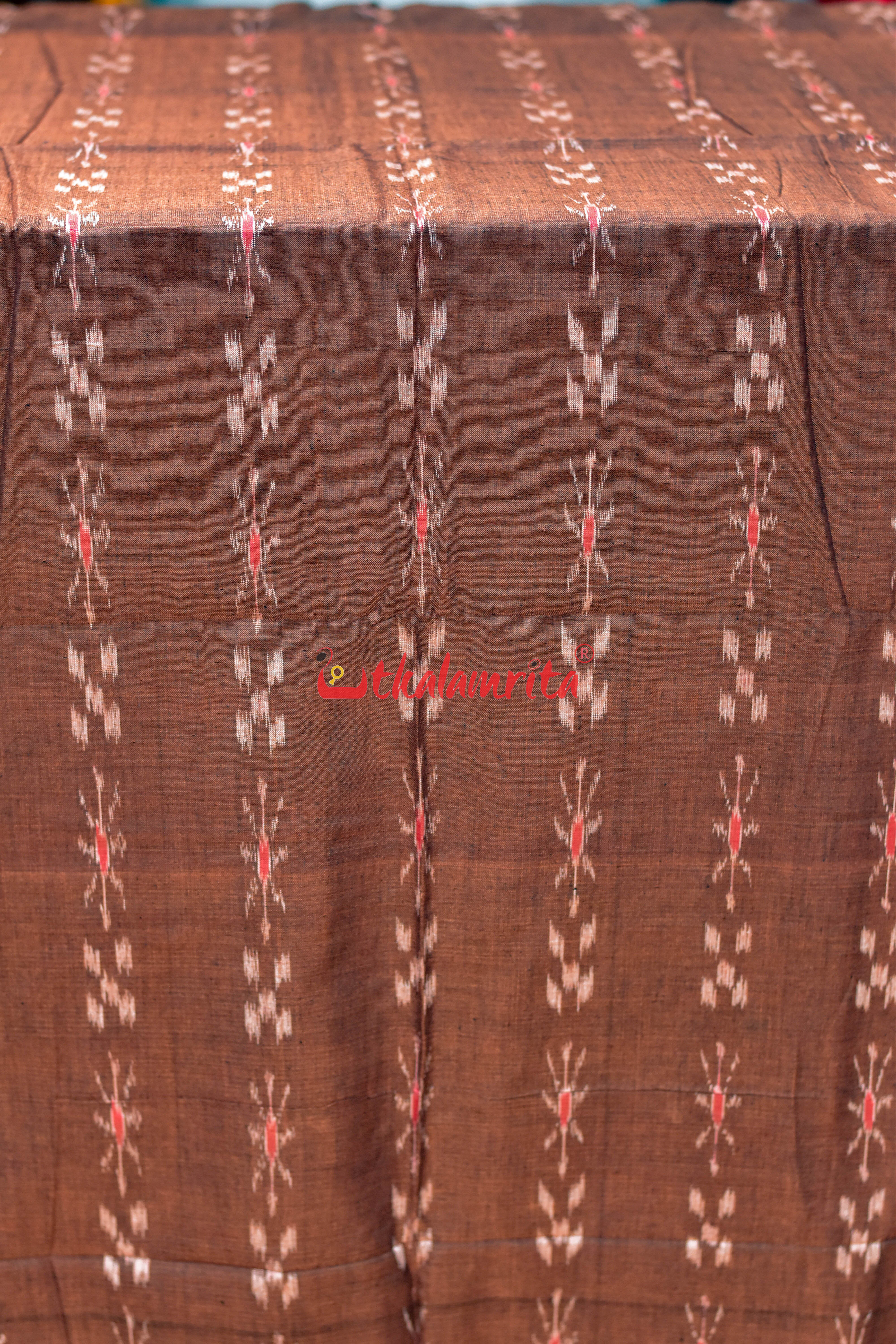 Chocolat Brown Simple Pasapali and Flower (Fabric)