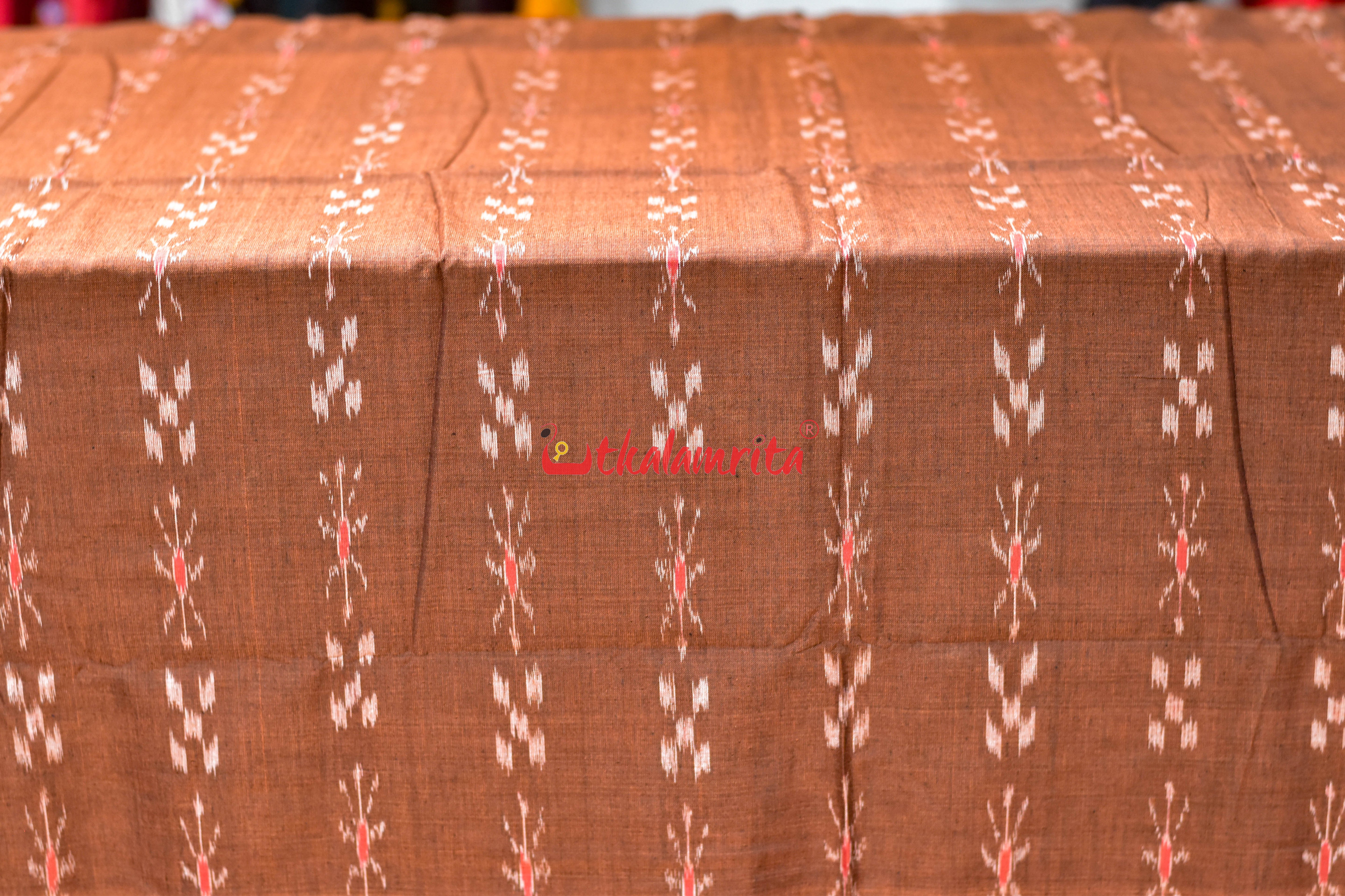 Chocolat Brown Simple Pasapali and Flower (Fabric)