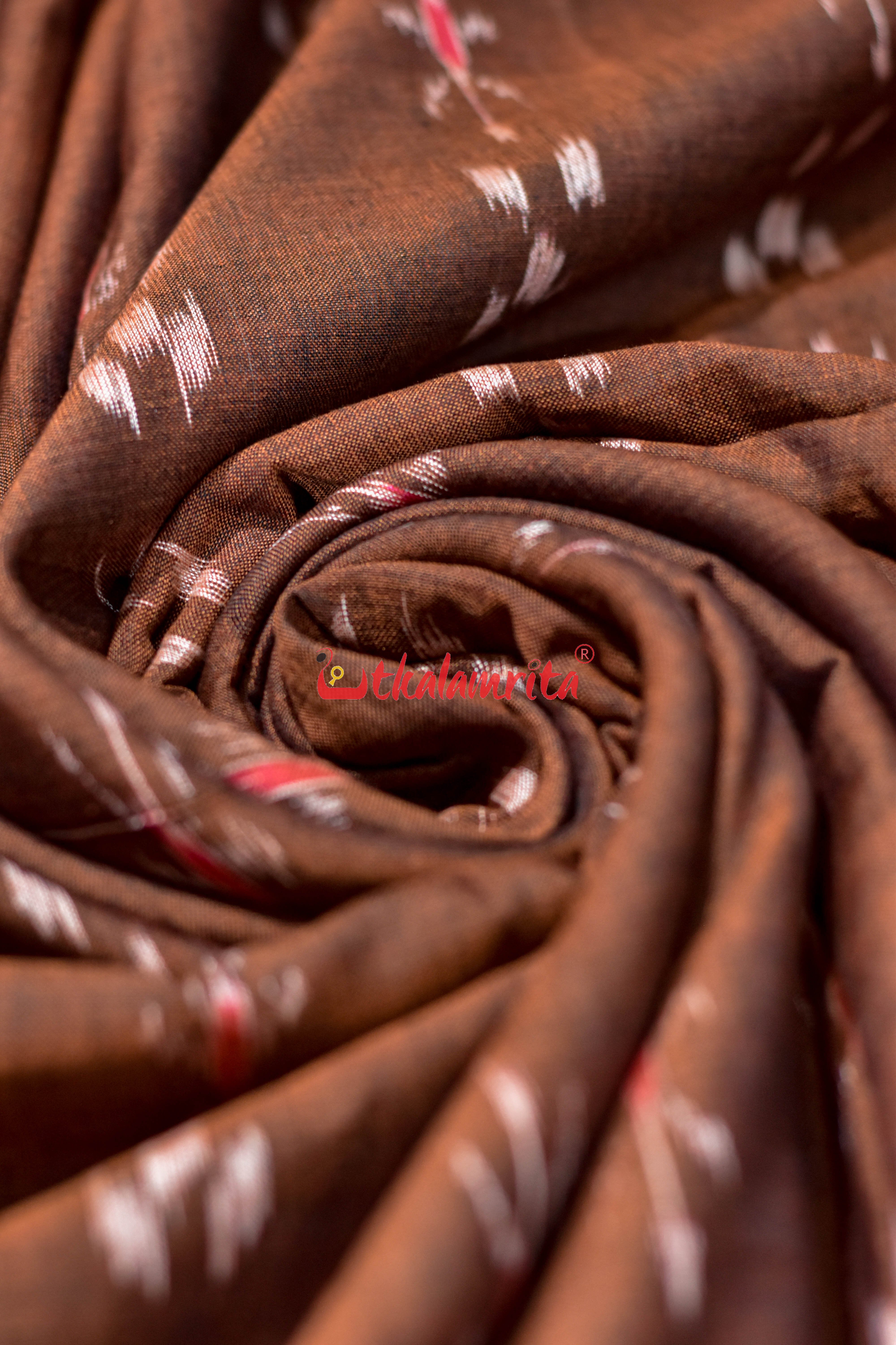 Chocolat Brown Simple Pasapali and Flower (Fabric)