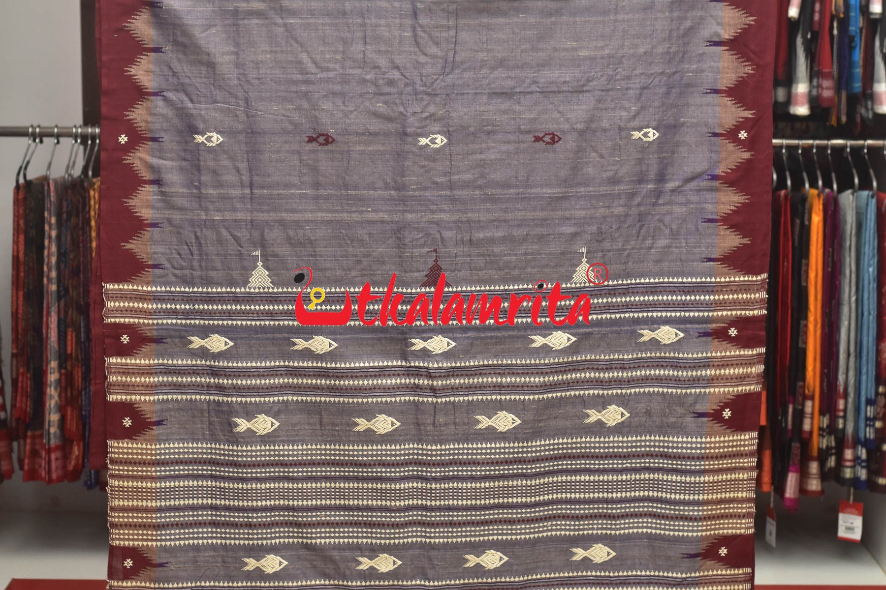 Violet Tussar Kotpad Saree