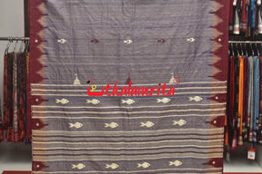 Violet Tussar Kotpad Saree