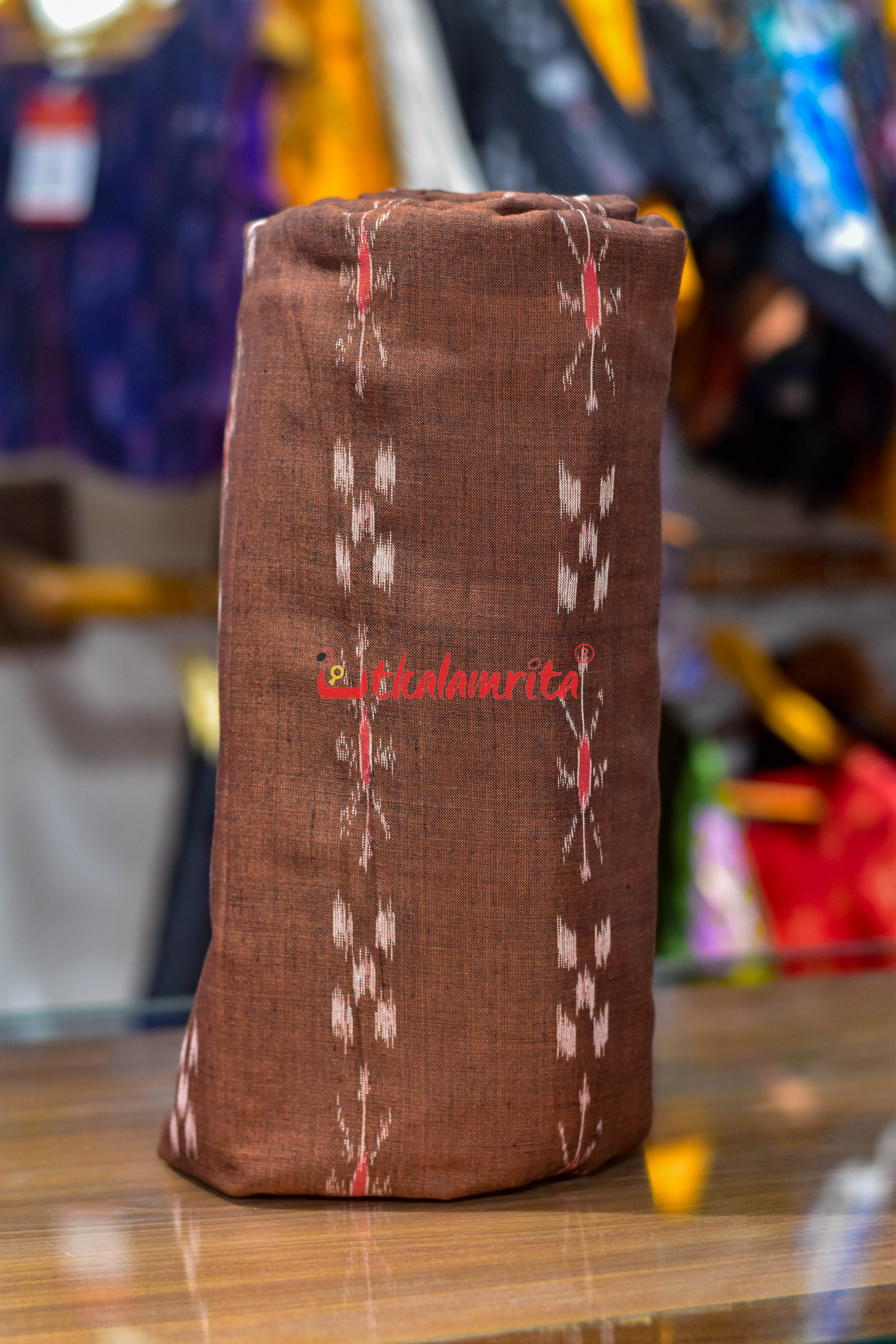 Chocolat Brown Simple Pasapali and Flower (Fabric)