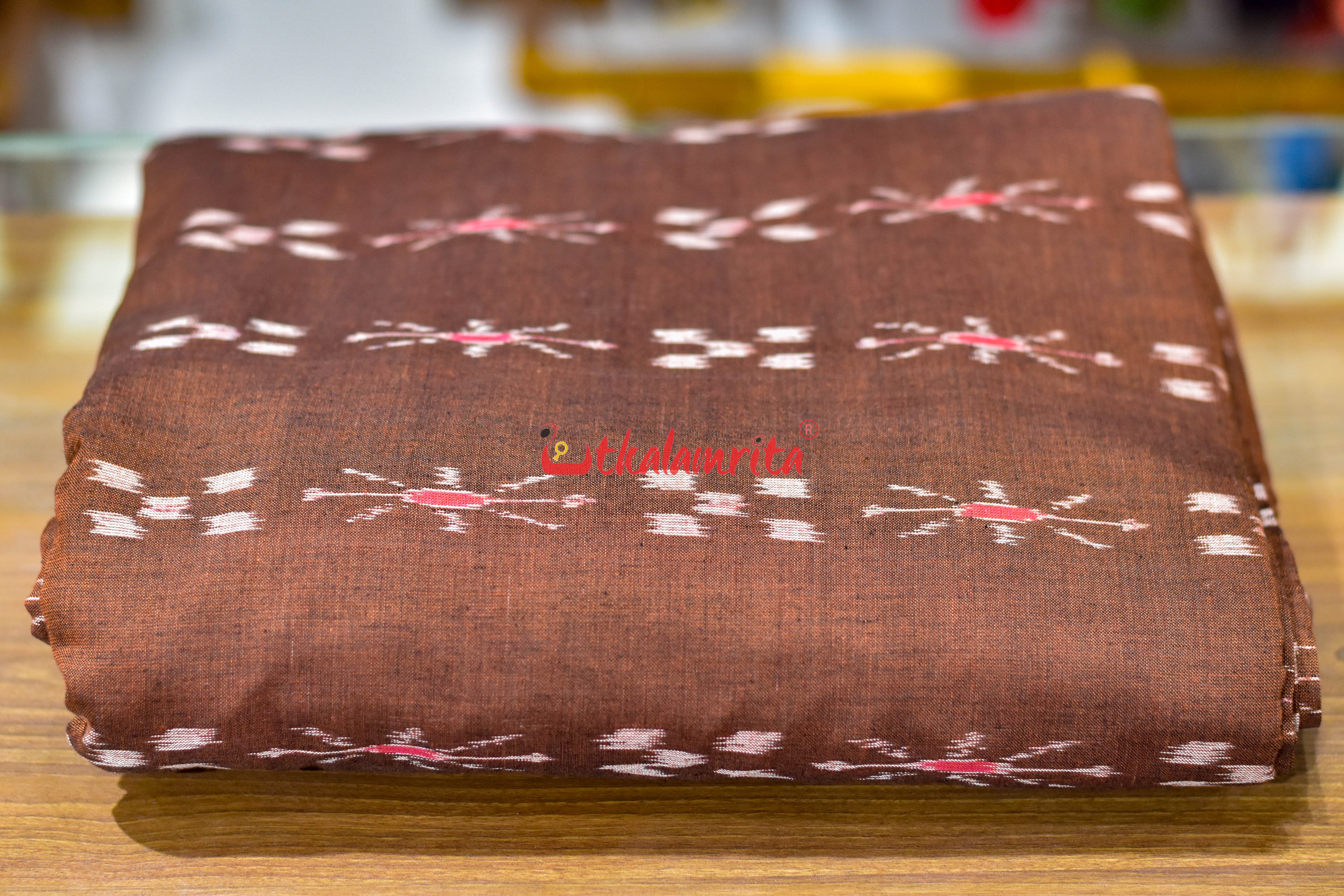 Chocolat Brown Simple Pasapali and Flower (Fabric)