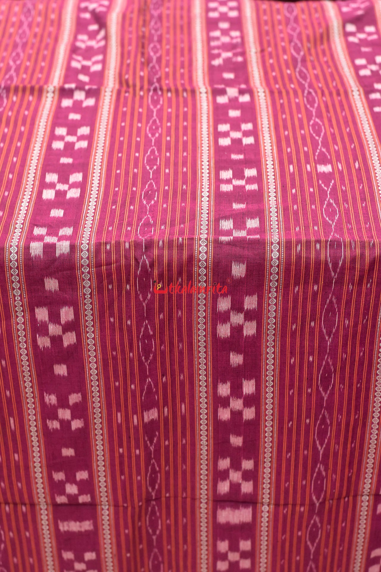 Dark Magenta Pasapali Ikat (Fabric)