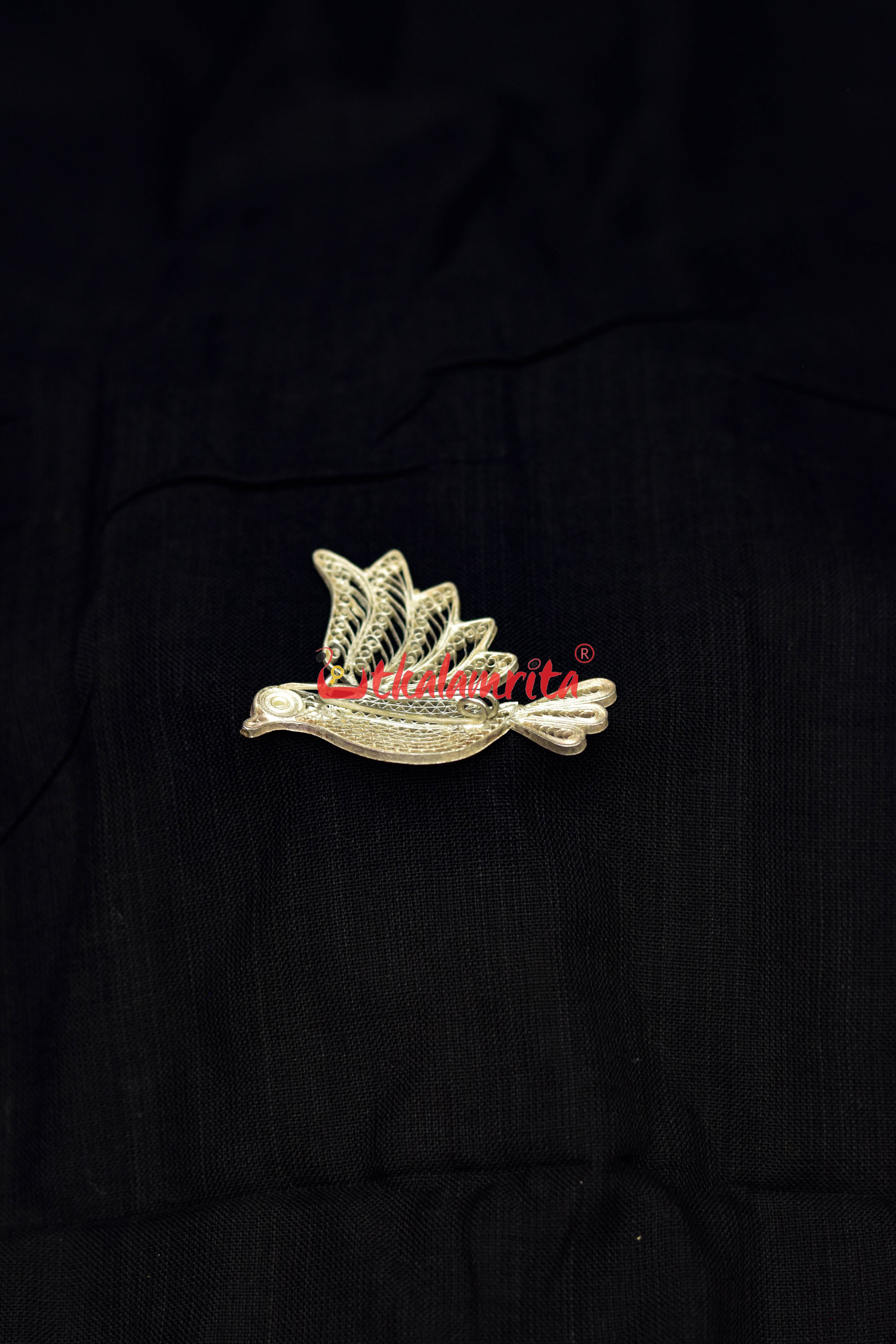 Bird Silver Filigree Brooch