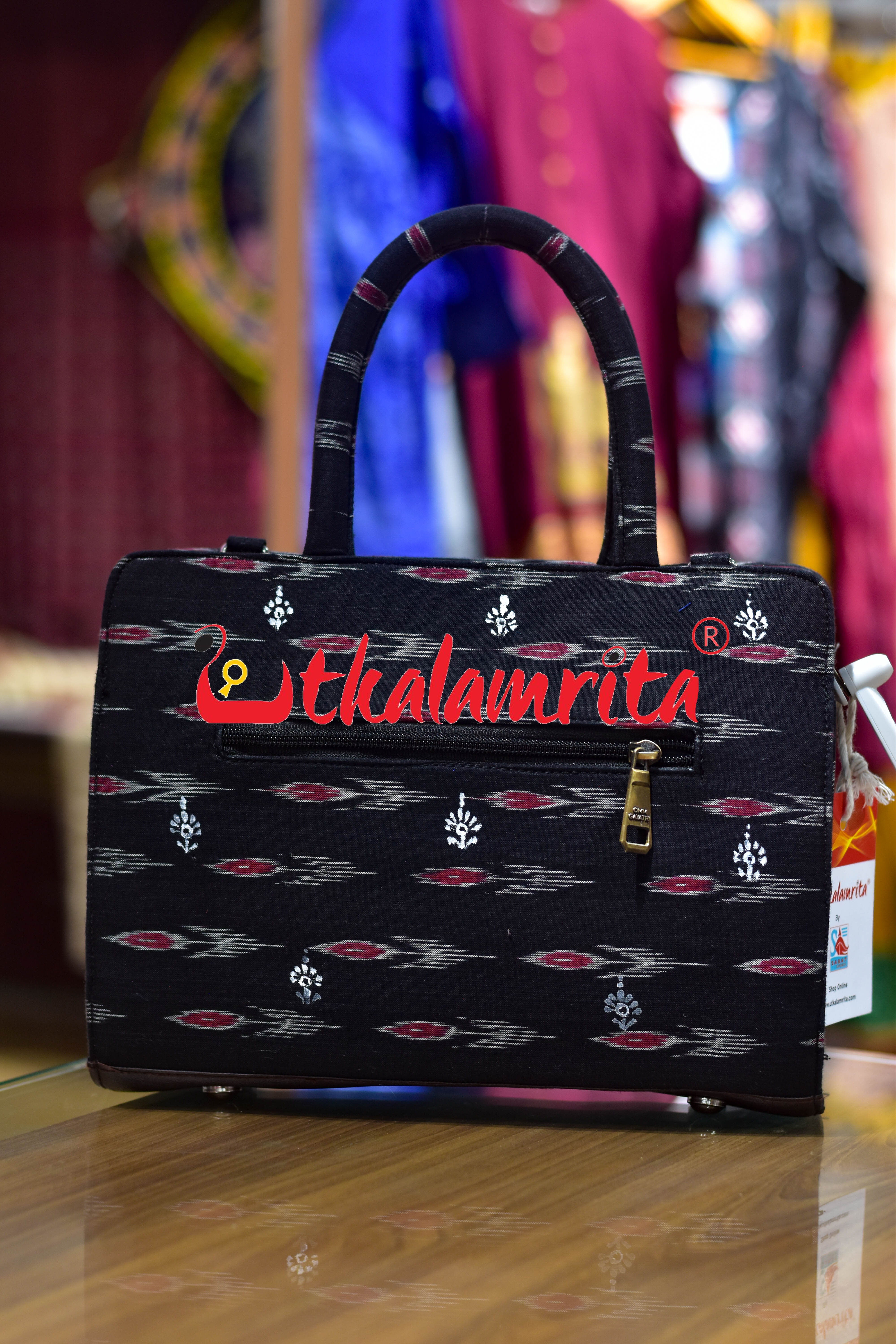 Black Labanga Pattachitra Vanity Bag