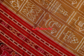 8 Motifs Brown Khandua Silk Saree