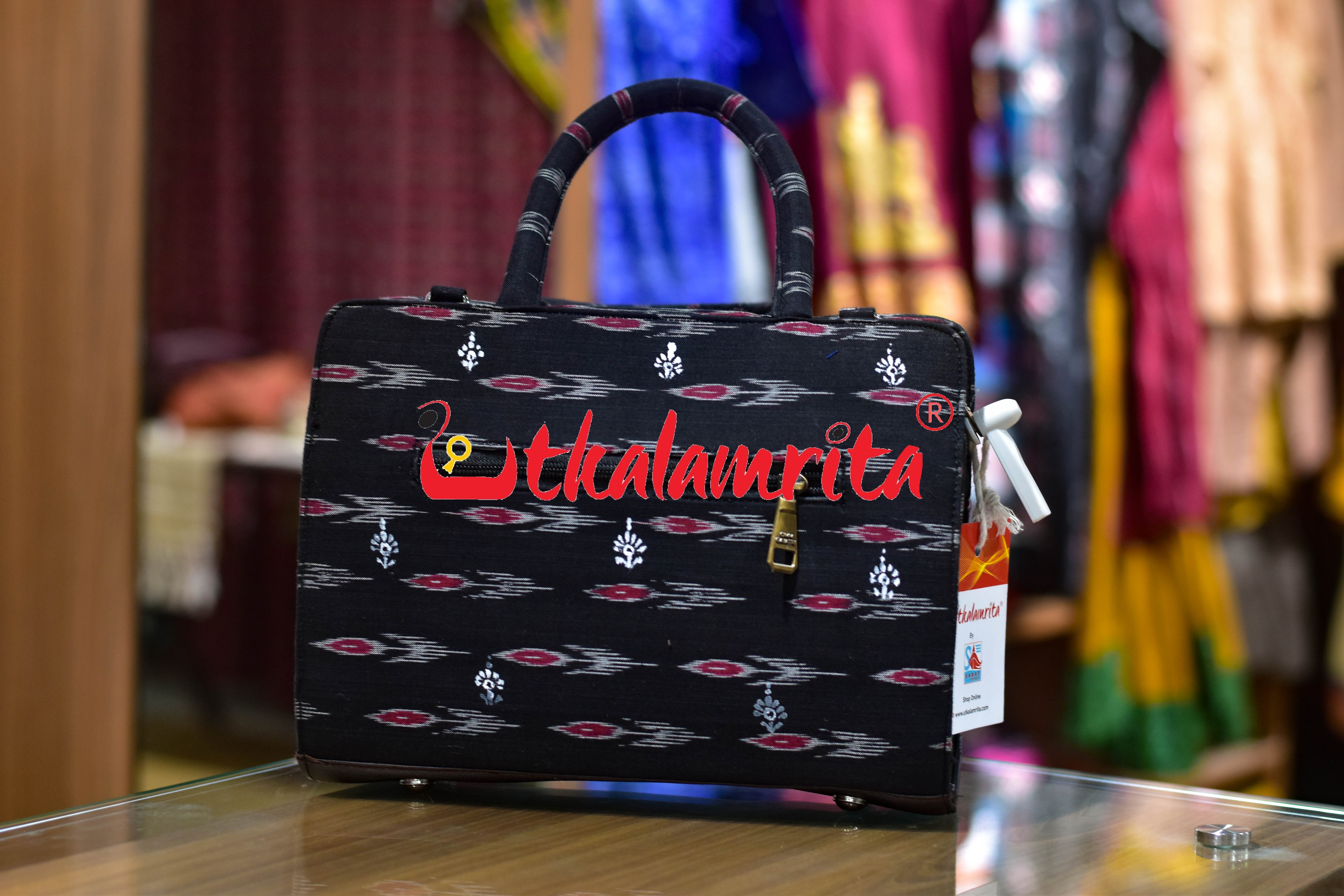 Black Labanga Pattachitra Vanity Bag