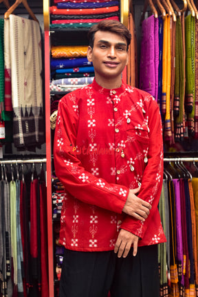 Pasapali & Flower (Men's Half Sherwani)