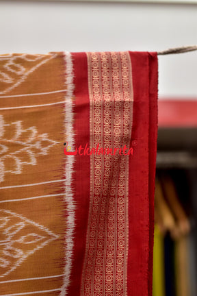 8 Motifs Brown Khandua Silk Saree