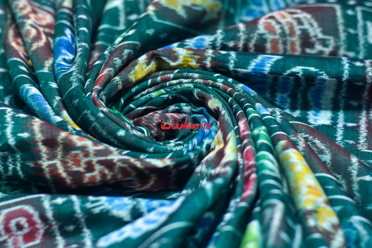 Green Dasakothi Sambalpuri Cotton (Fabric)