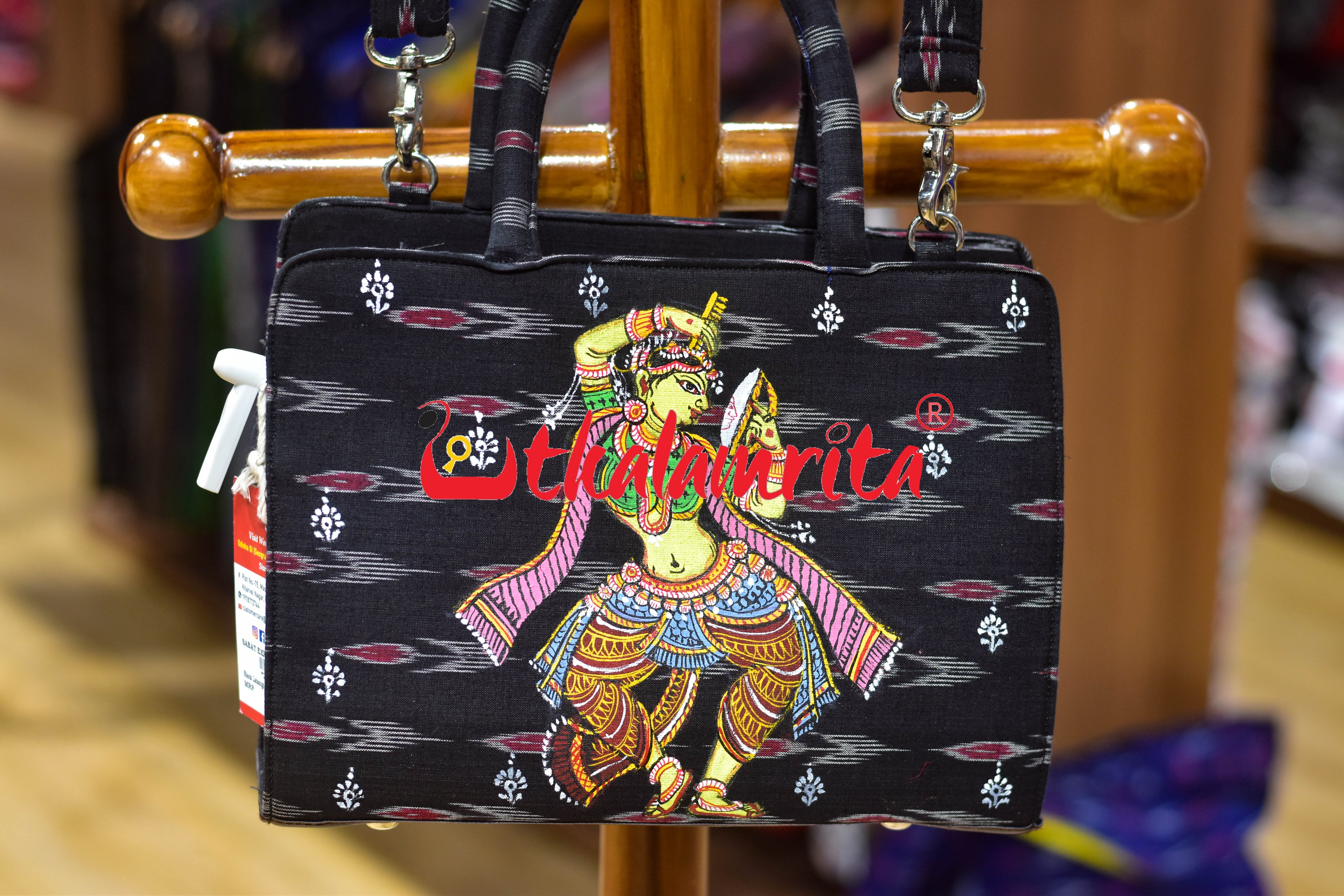 Black Labanga Pattachitra Vanity Bag