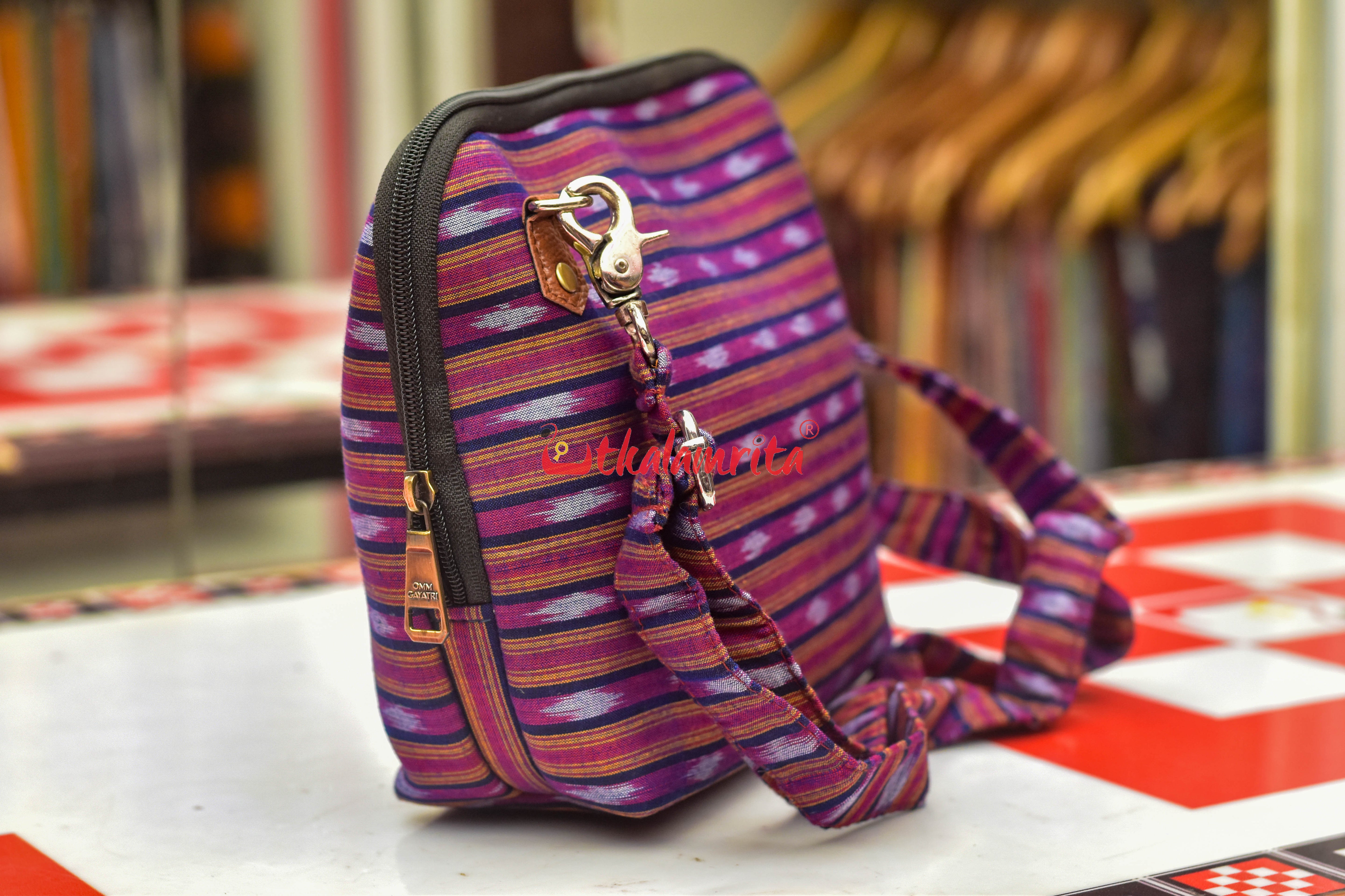 Grey Dots Magenta Big Sling Bag
